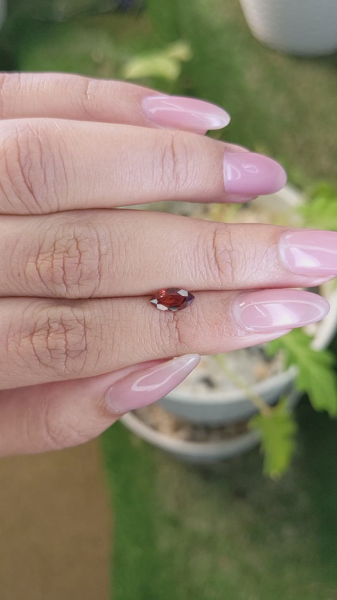 0.75 Ct. Garnet from Ceylon (Sri Lanka) Size Video