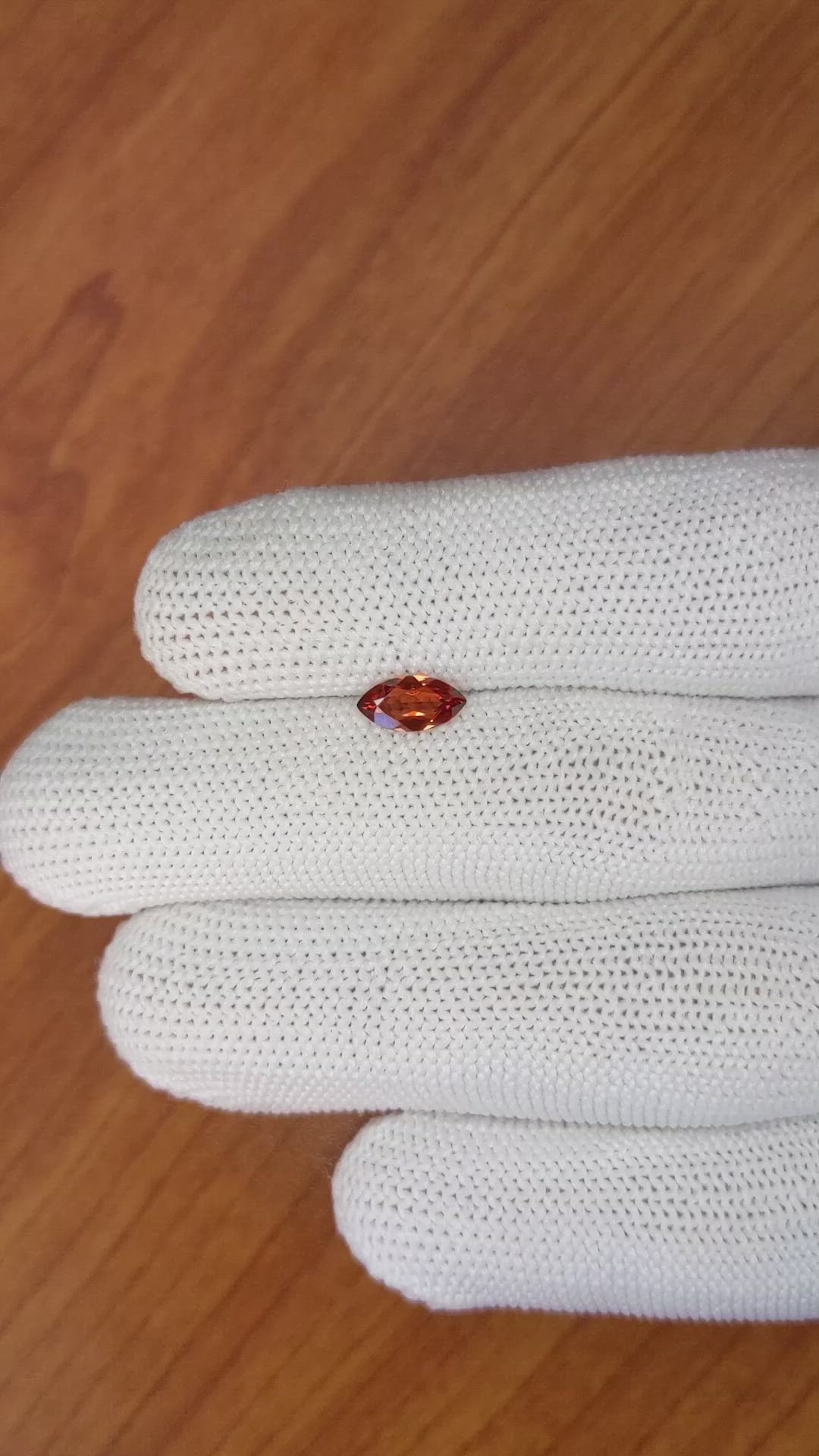0.75 Ct. Garnet from Ceylon (Sri Lanka) Size Video