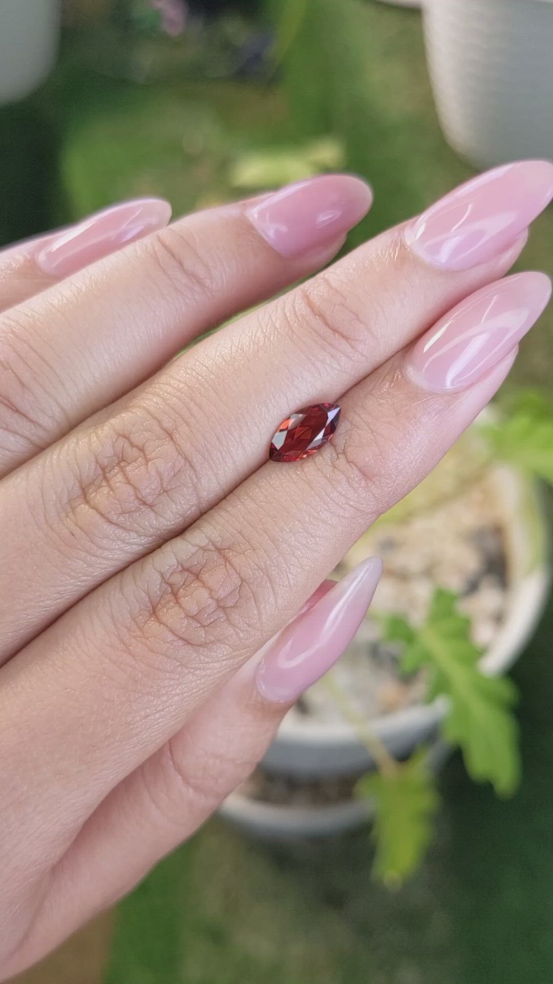 1.04 Ct. Garnet from Ceylon (Sri Lanka) Size Video