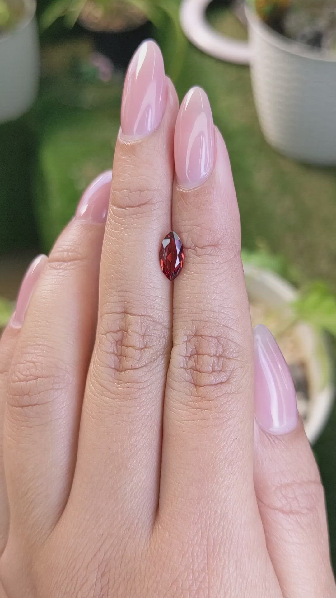 1.04 Ct. Garnet from Ceylon (Sri Lanka) Size Video