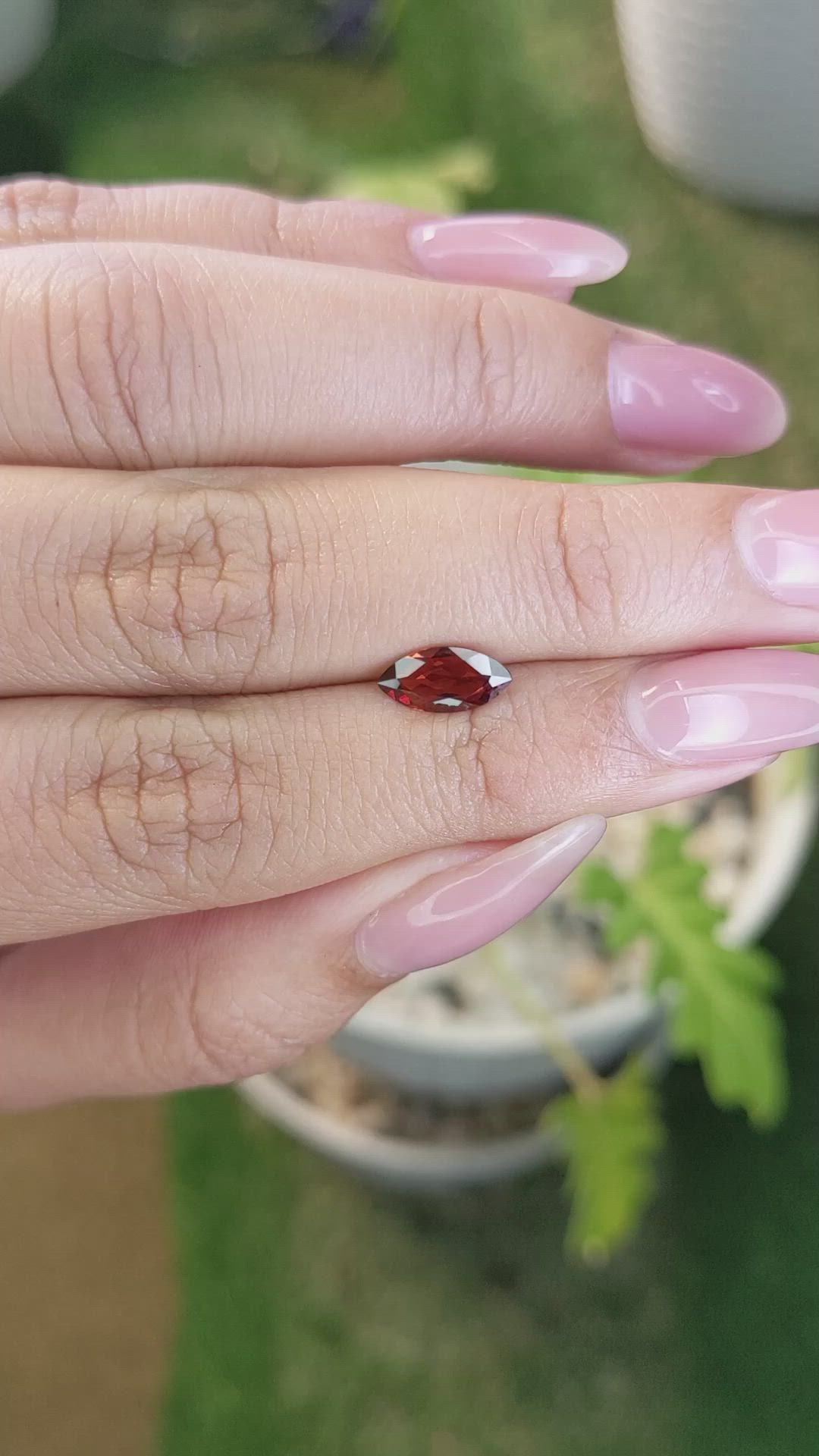 1.04 Ct. Garnet from Ceylon (Sri Lanka) Size Video