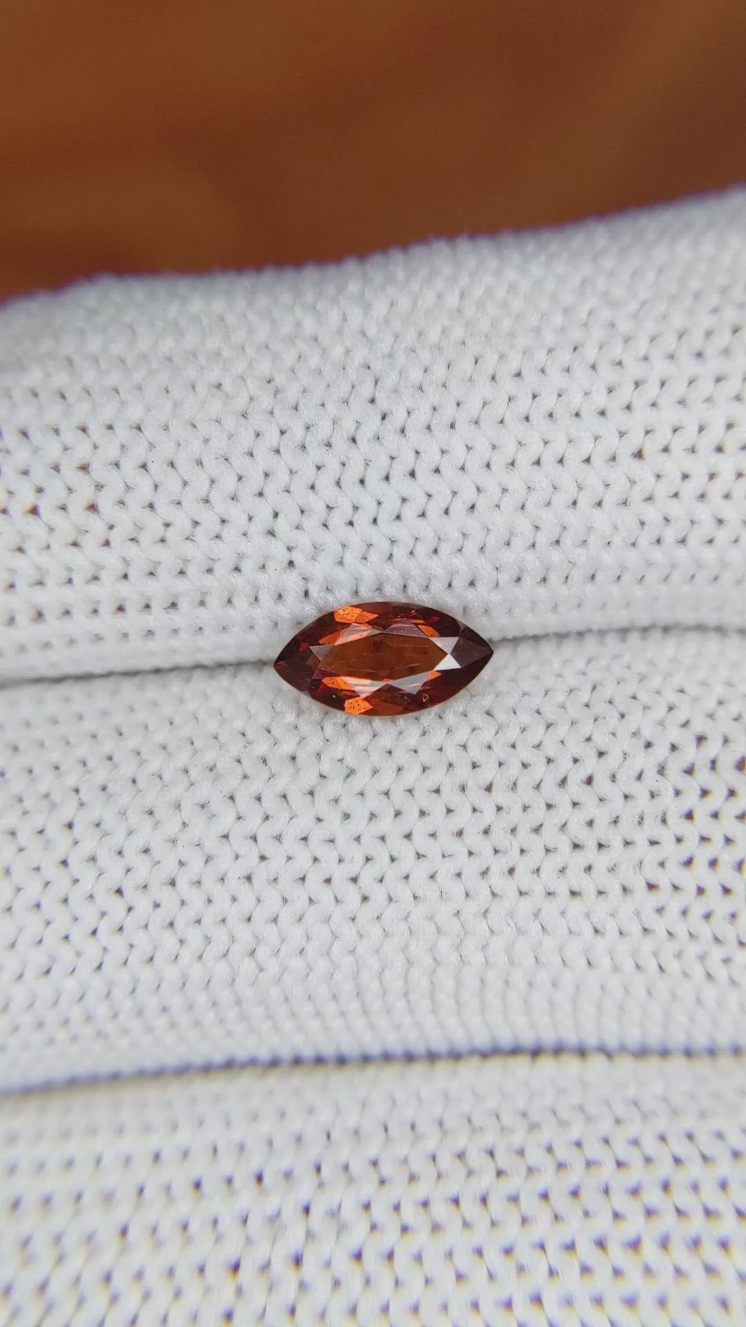 0.99 Ct. Garnet from Ceylon (Sri Lanka) Size Video