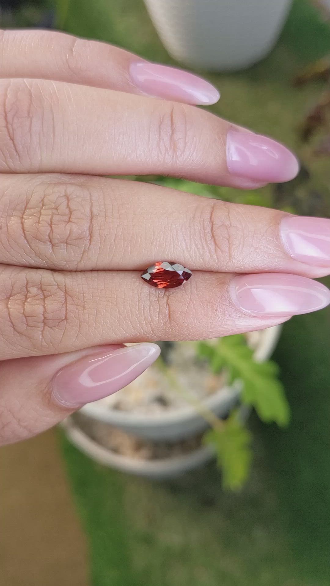 0.99 Ct. Garnet from Ceylon (Sri Lanka) Size Video