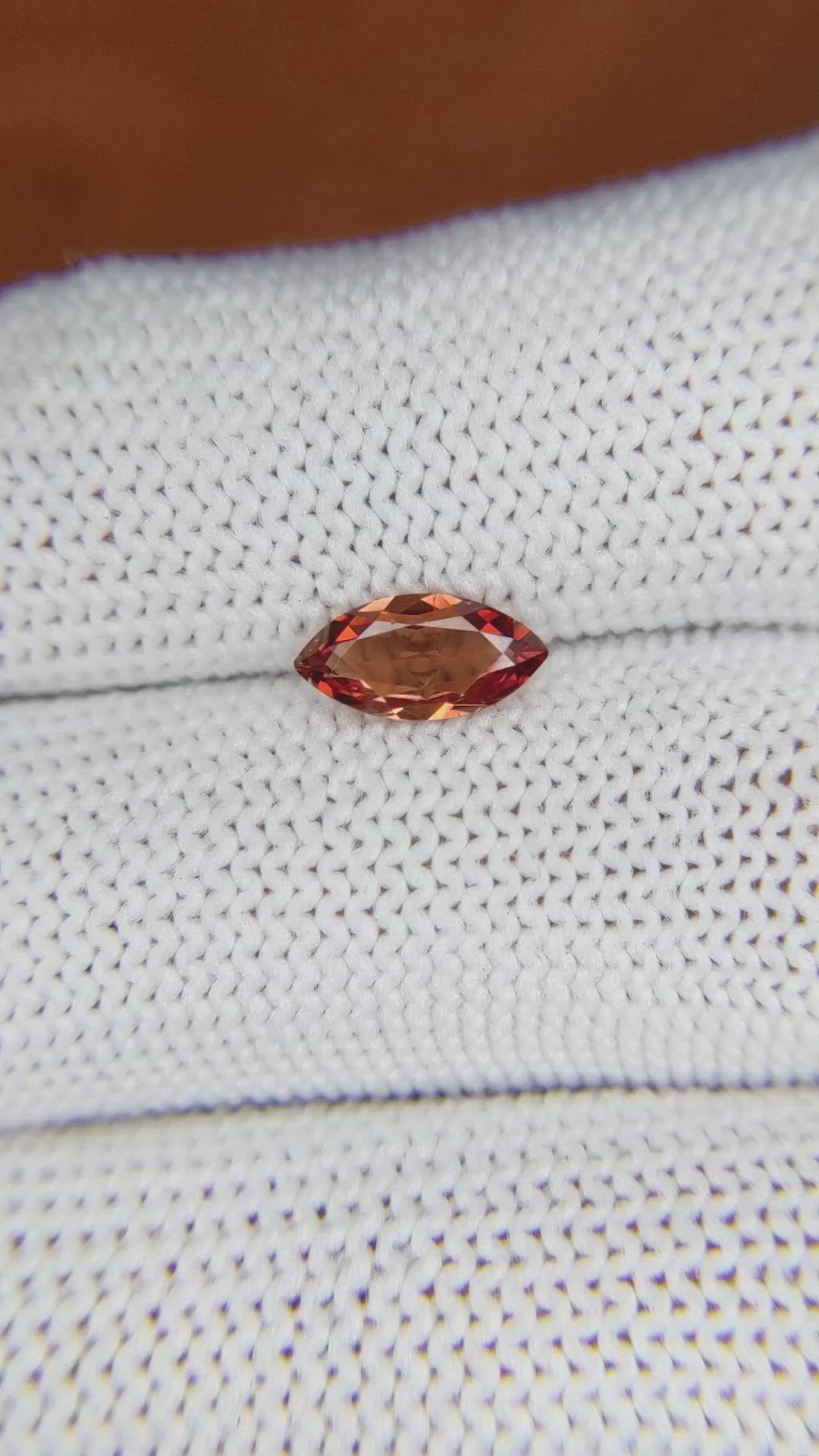 1.05 Ct. Garnet from Ceylon (Sri Lanka) Size Video