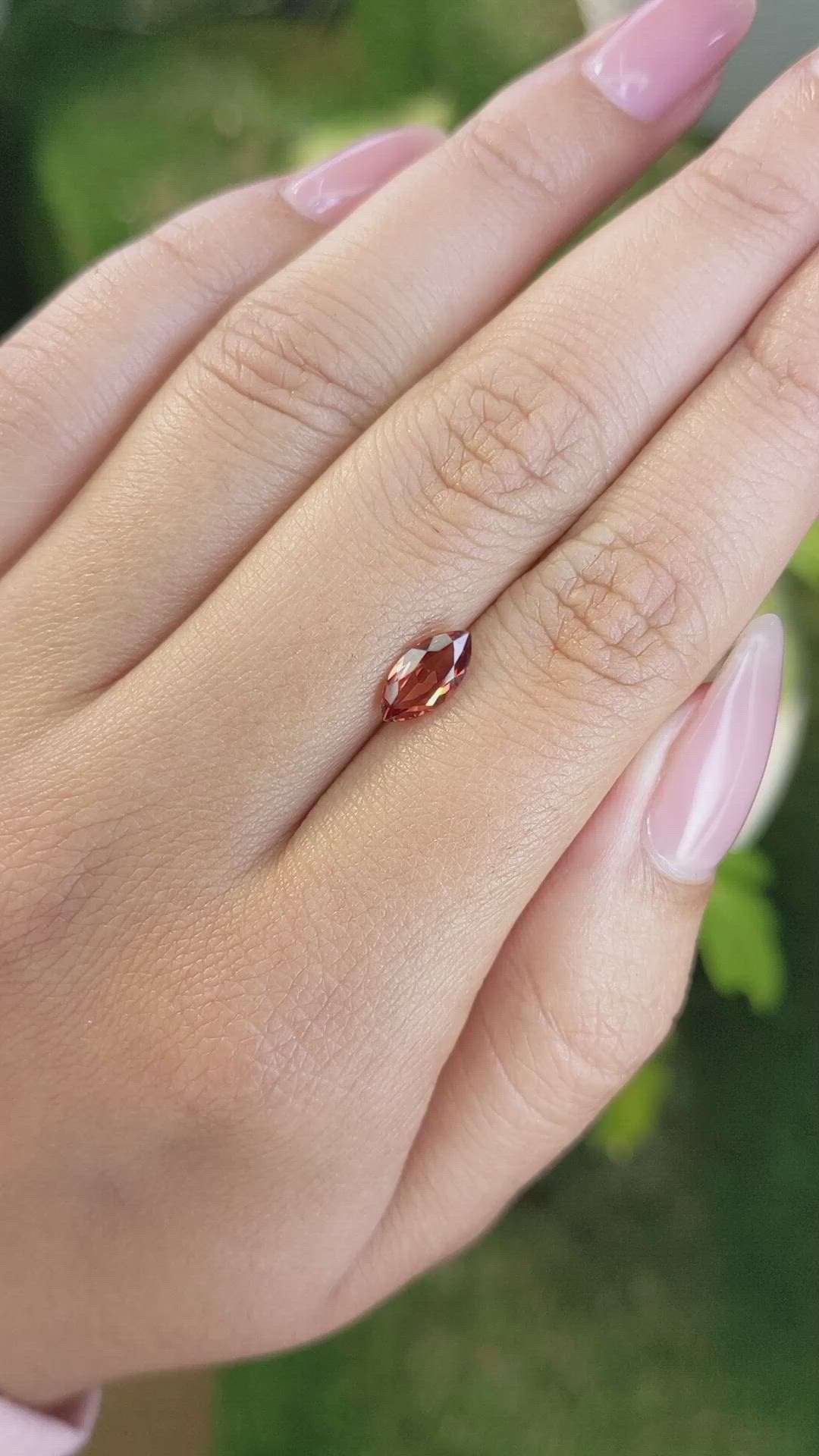 1.05 Ct. Garnet from Ceylon (Sri Lanka) Size Video