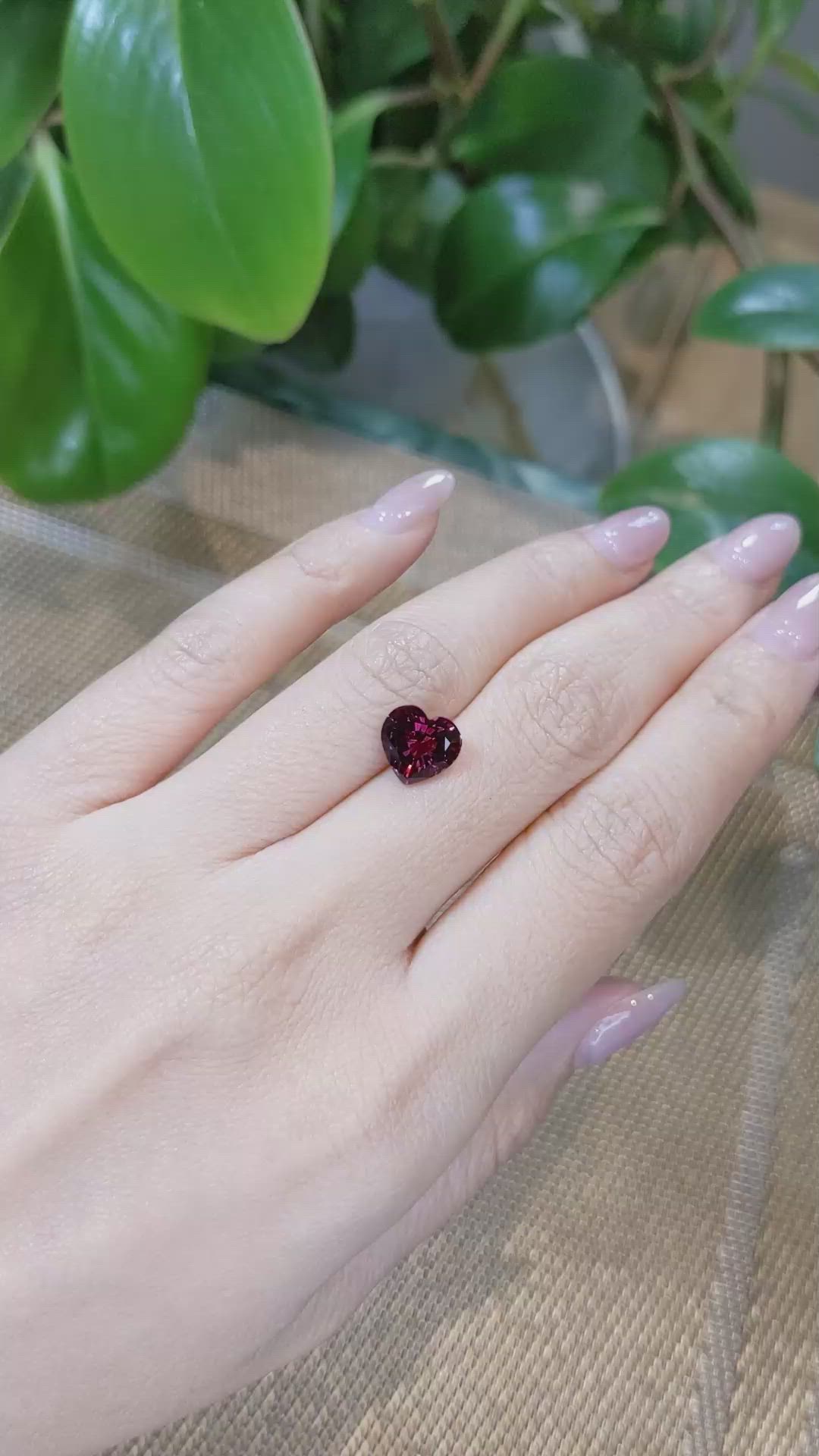 3.47 Ct. Rhodolite Garnet from Tanzania Size Video