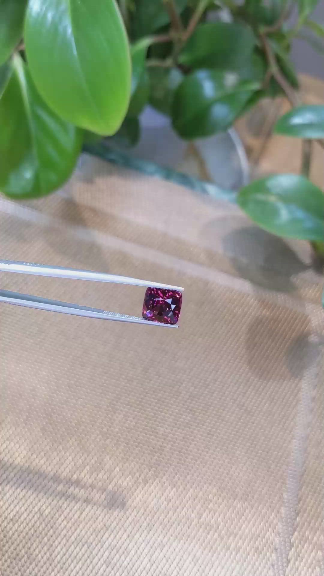 5.68 Ct. Rhodolite Garnet from Tanzania Size Video