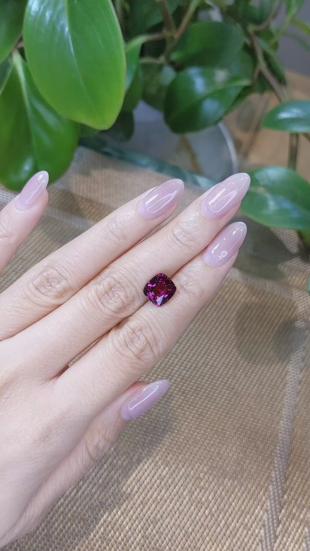 3.80 Ct. Rhodolite Garnet from Tanzania Size Video