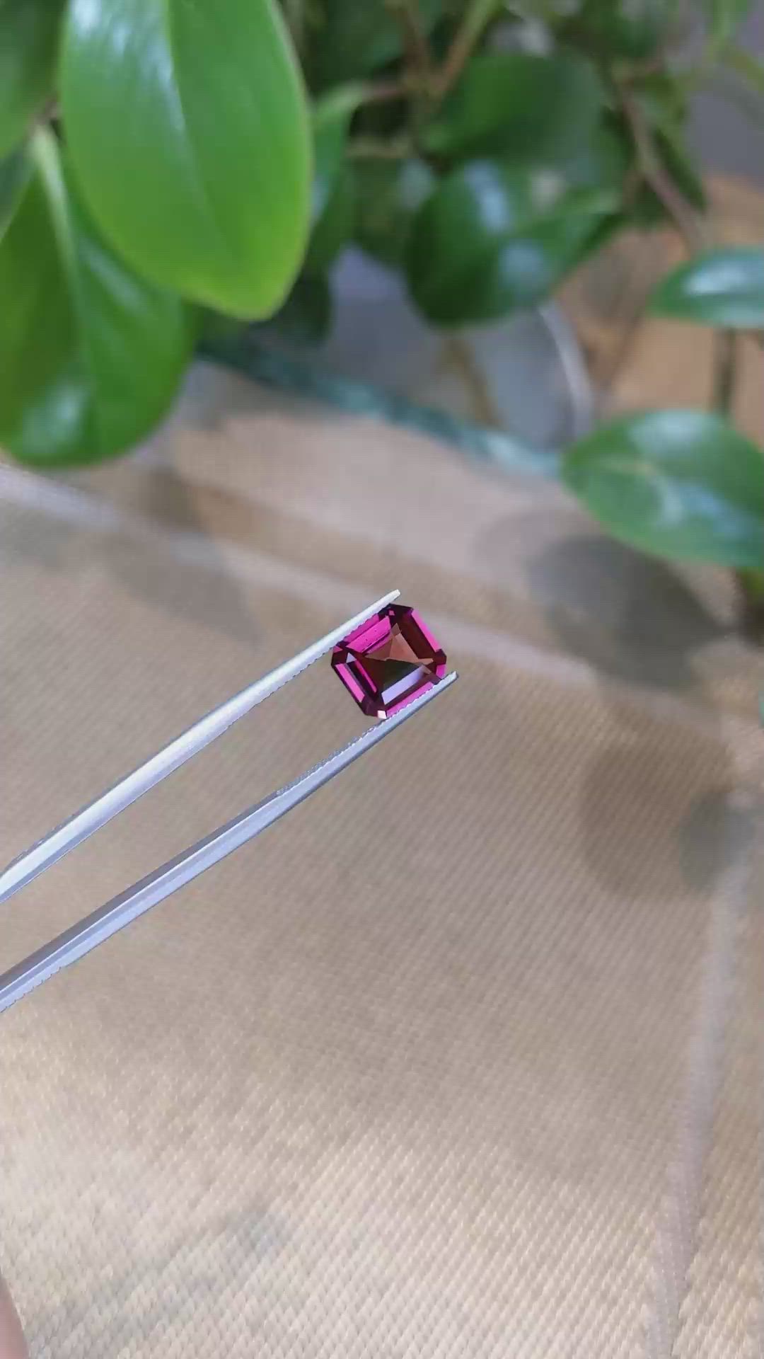 3.47 Ct. Rhodolite Garnet from Tanzania Size Video