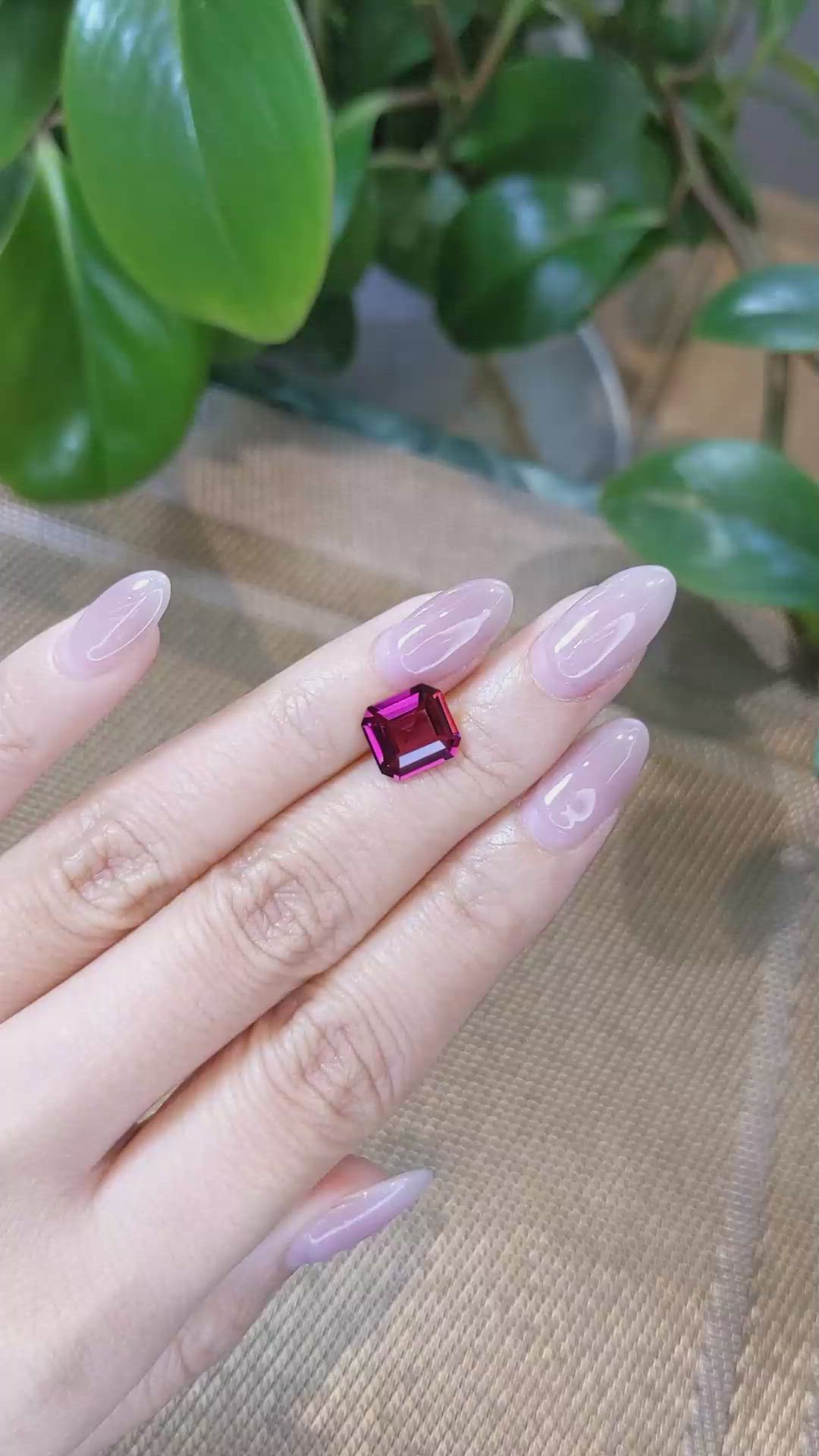 3.47 Ct. Rhodolite Garnet from Tanzania Size Video