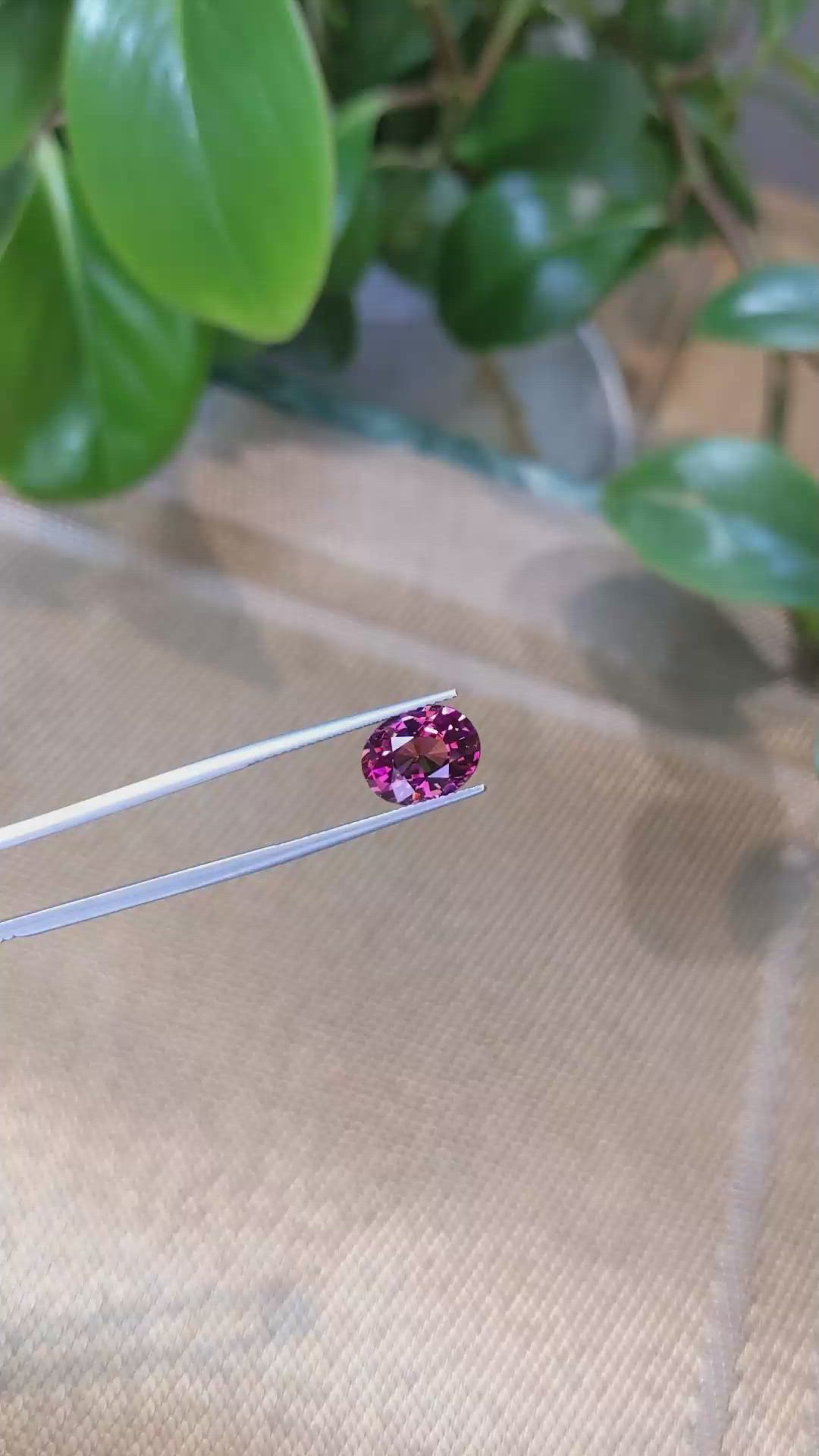 4.67 Ct. Rhodolite Garnet from Tanzania Size Video