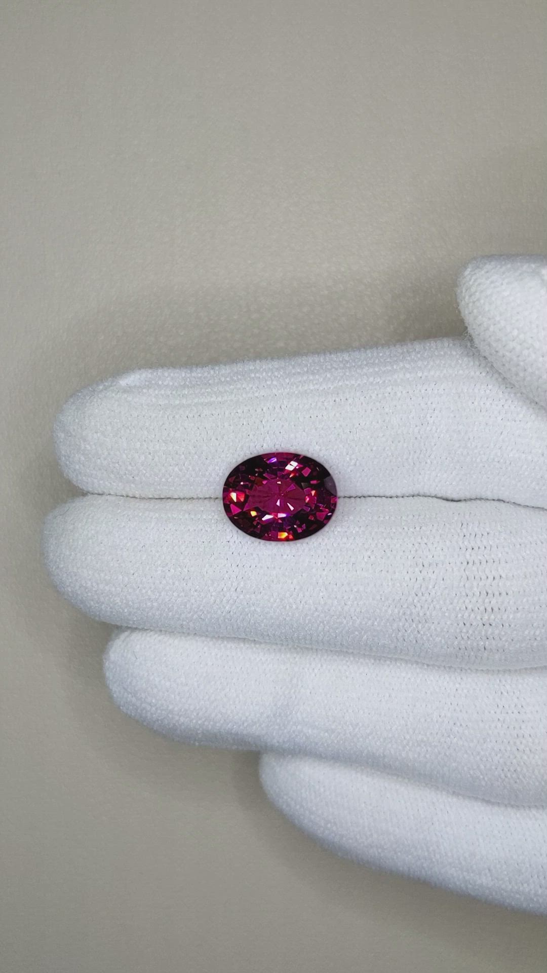 4.67 Ct. Rhodolite Garnet from Tanzania Size Video