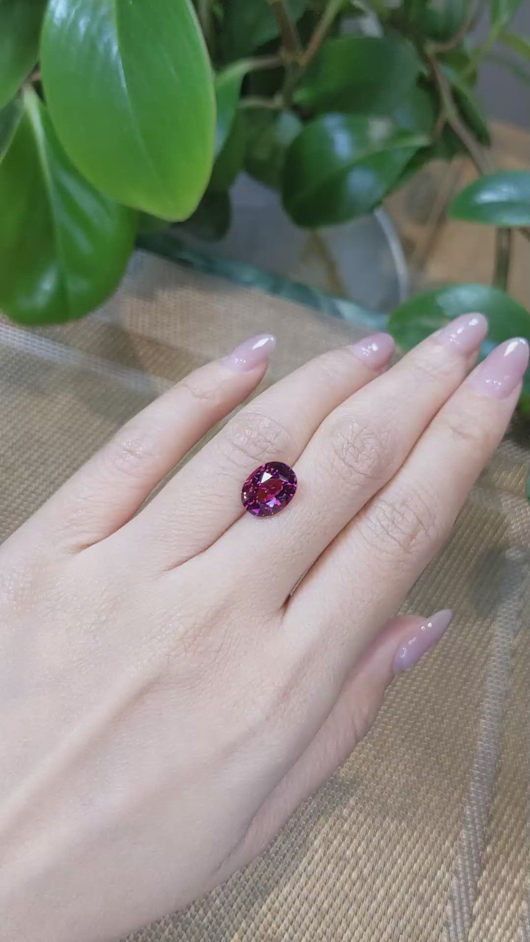 4.67 Ct. Rhodolite Garnet from Tanzania Size Video
