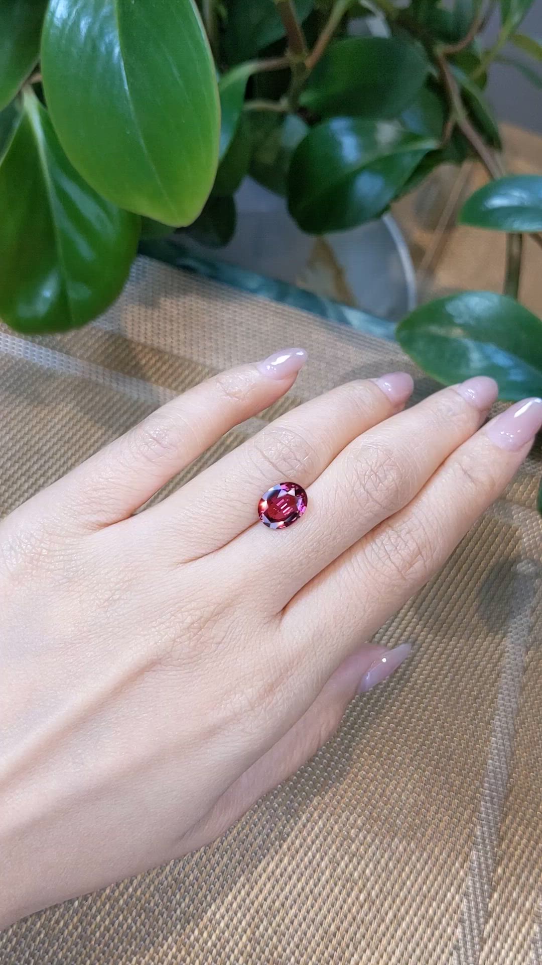 2.92 Ct. Rhodolite Garnet from Tanzania Size Video