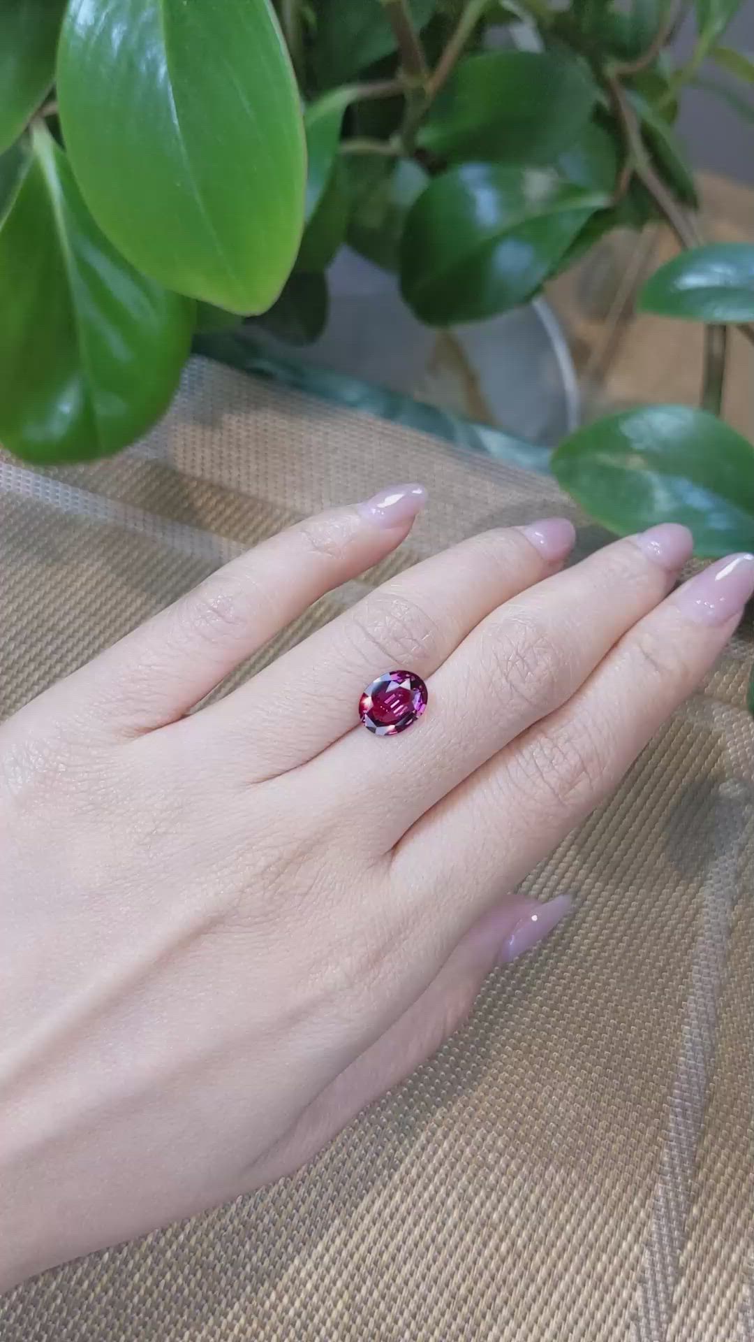 2.92 Ct. Rhodolite Garnet from Tanzania Size Video