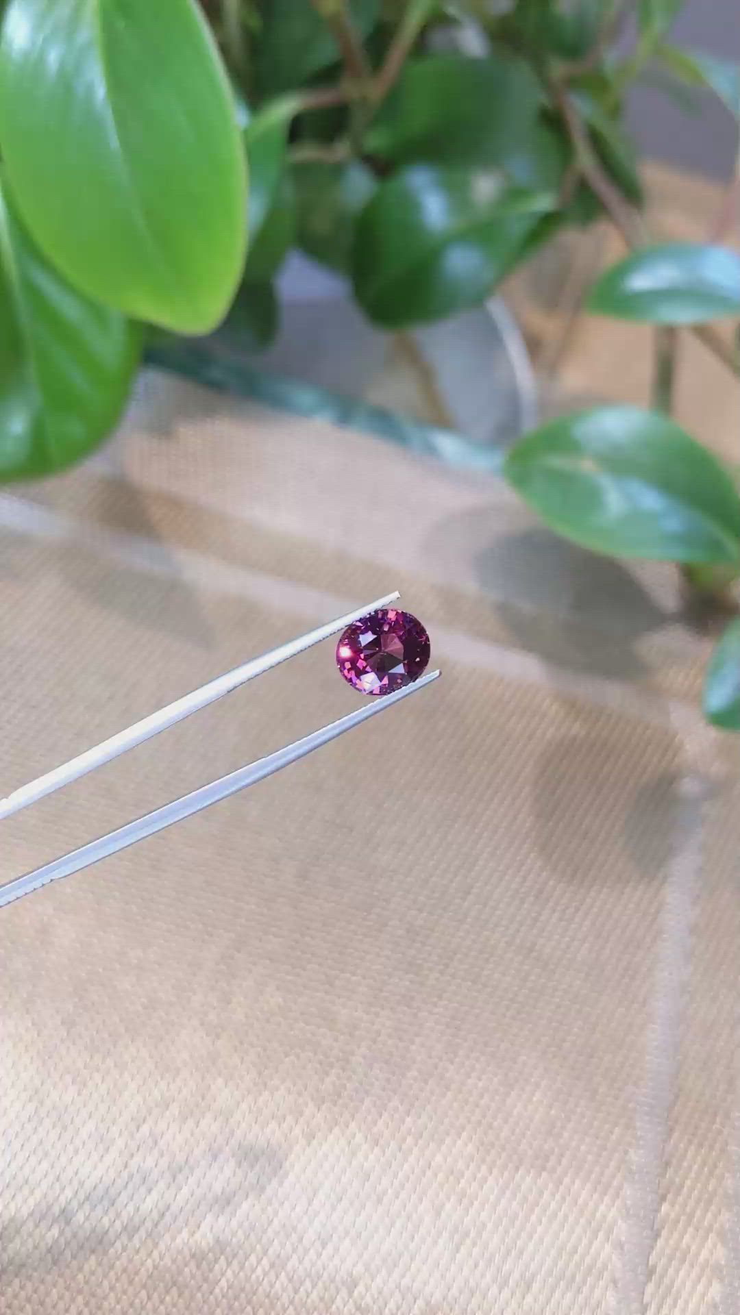 4.00 Ct. Rhodolite Garnet from Tanzania Size Video