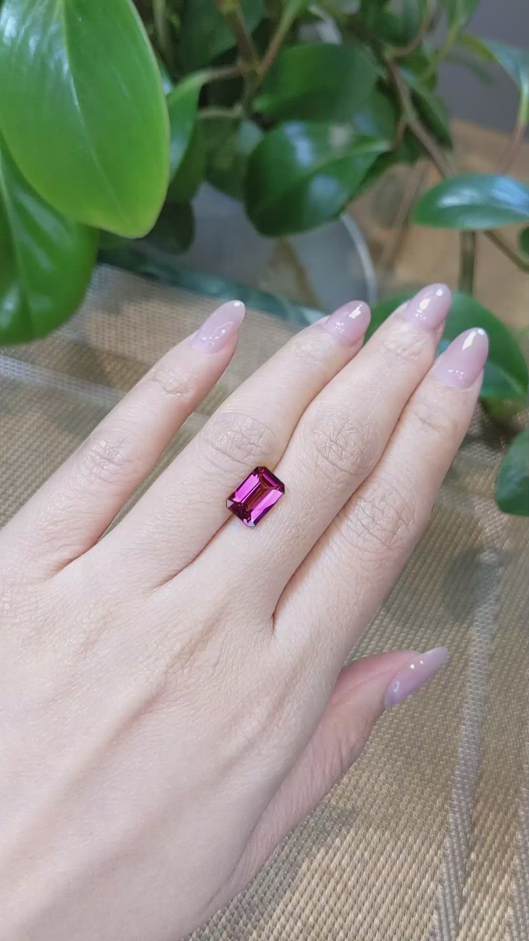 3.04 Ct. Rhodolite Garnet from Tanzania Size Video