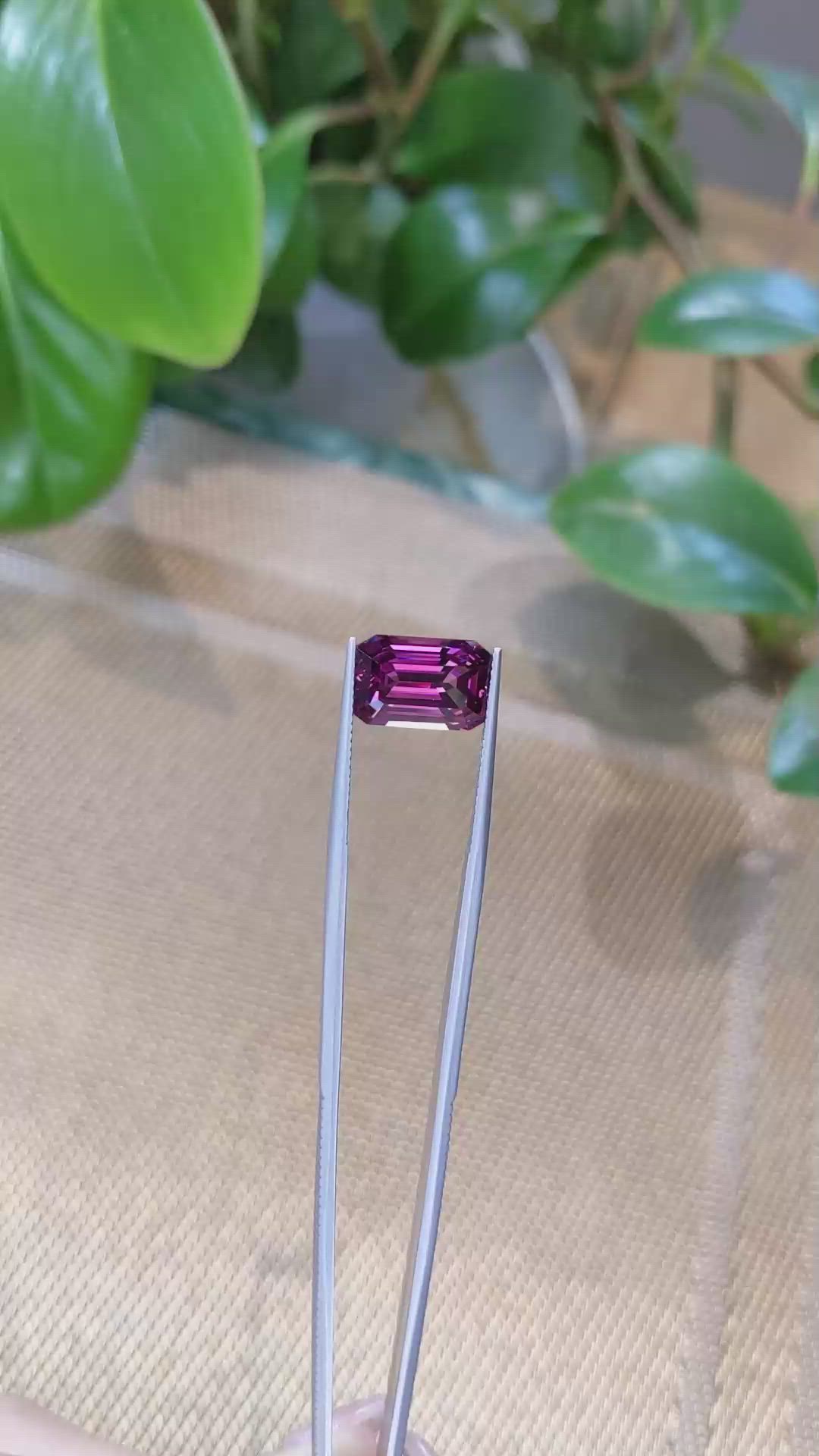 7.36 Ct. Rhodolite Garnet from Tanzania Size Video