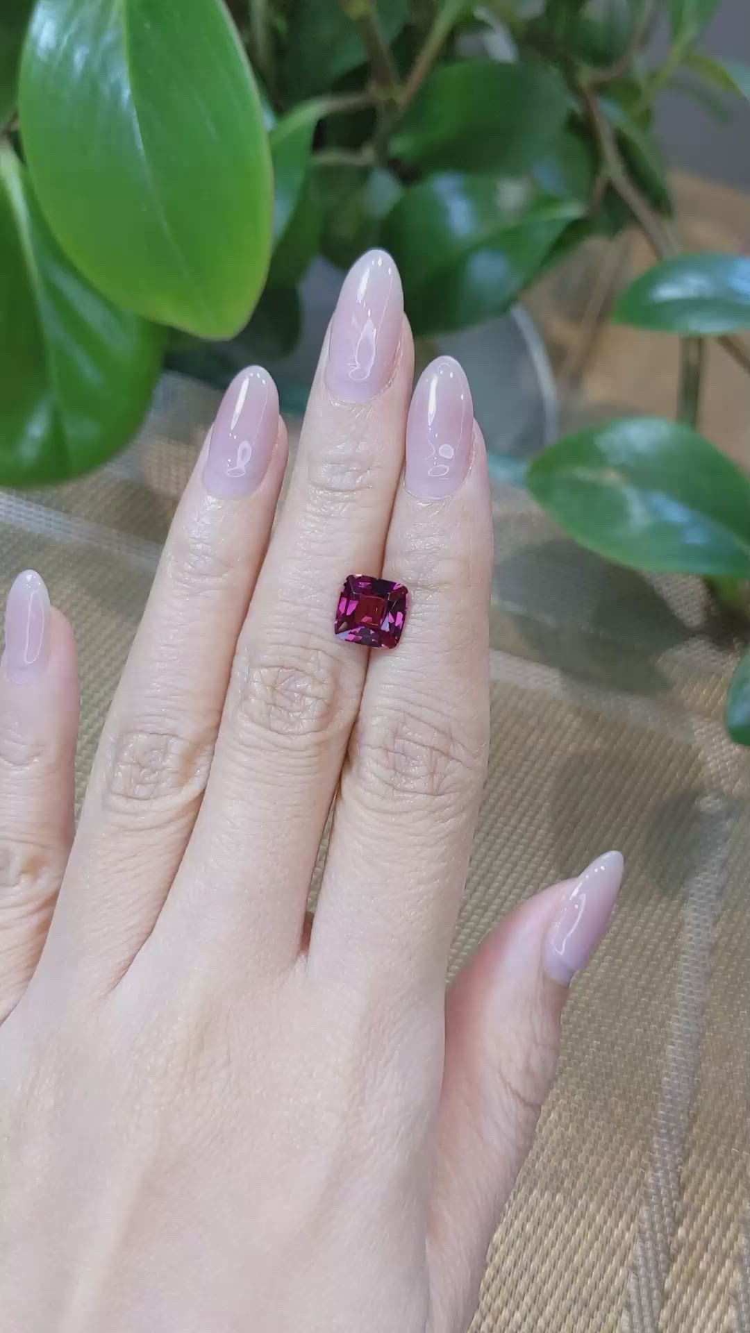 2.85 Ct. Rhodolite Garnet from Tanzania Size Video