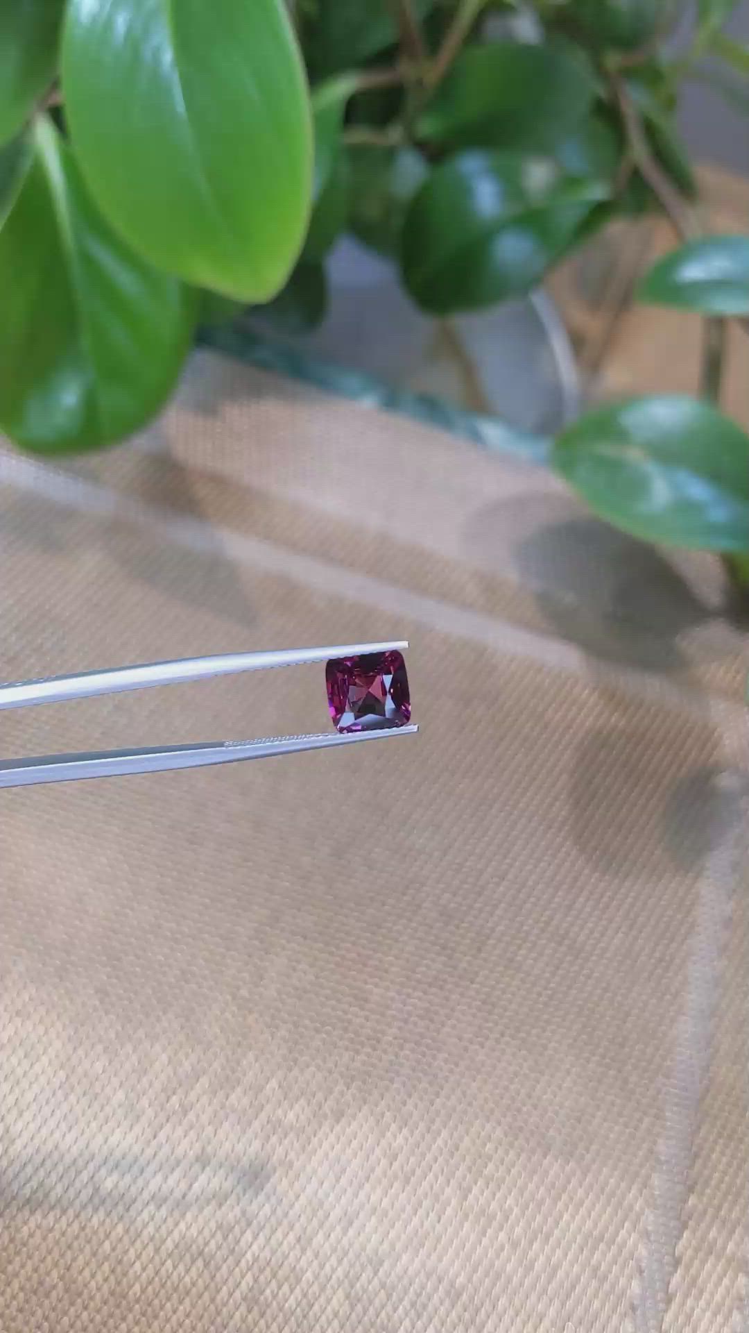 2.85 Ct. Rhodolite Garnet from Tanzania Size Video
