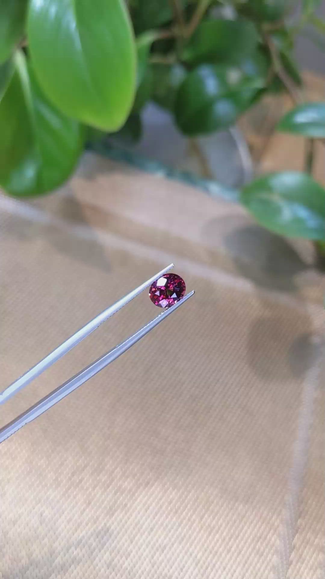 1.91 Ct. Rhodolite Garnet from Tanzania Size Video