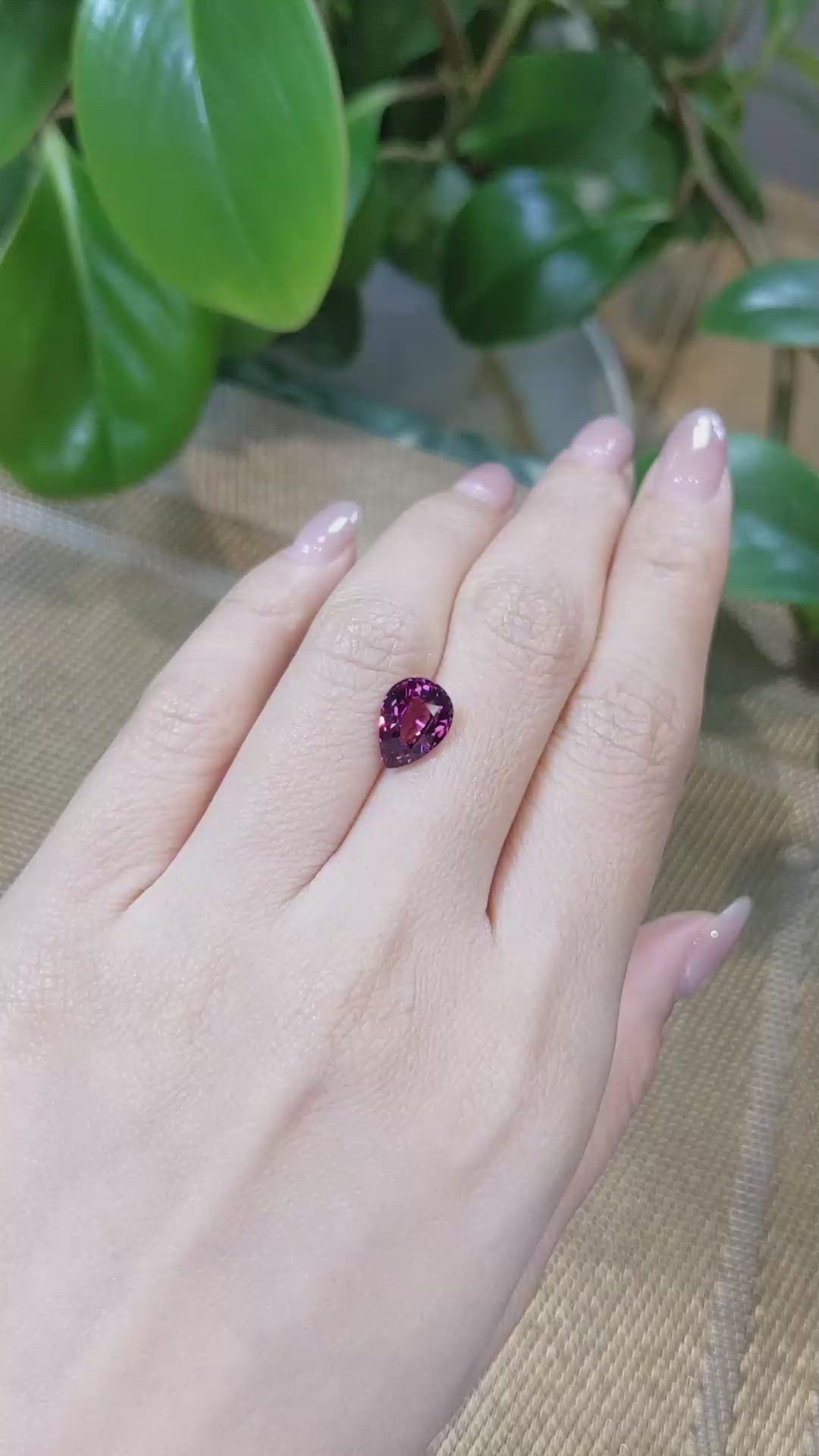 3.42 Ct. Rhodolite Garnet from Tanzania Size Video