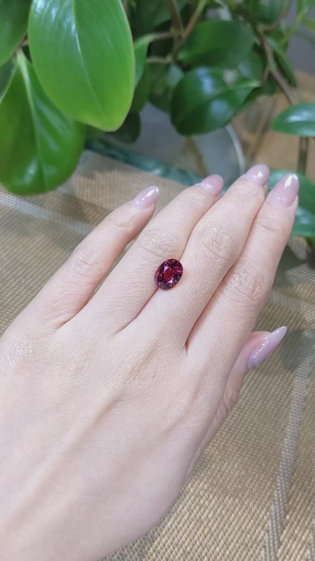 3.33 Ct. Rhodolite Garnet from Tanzania Size Video