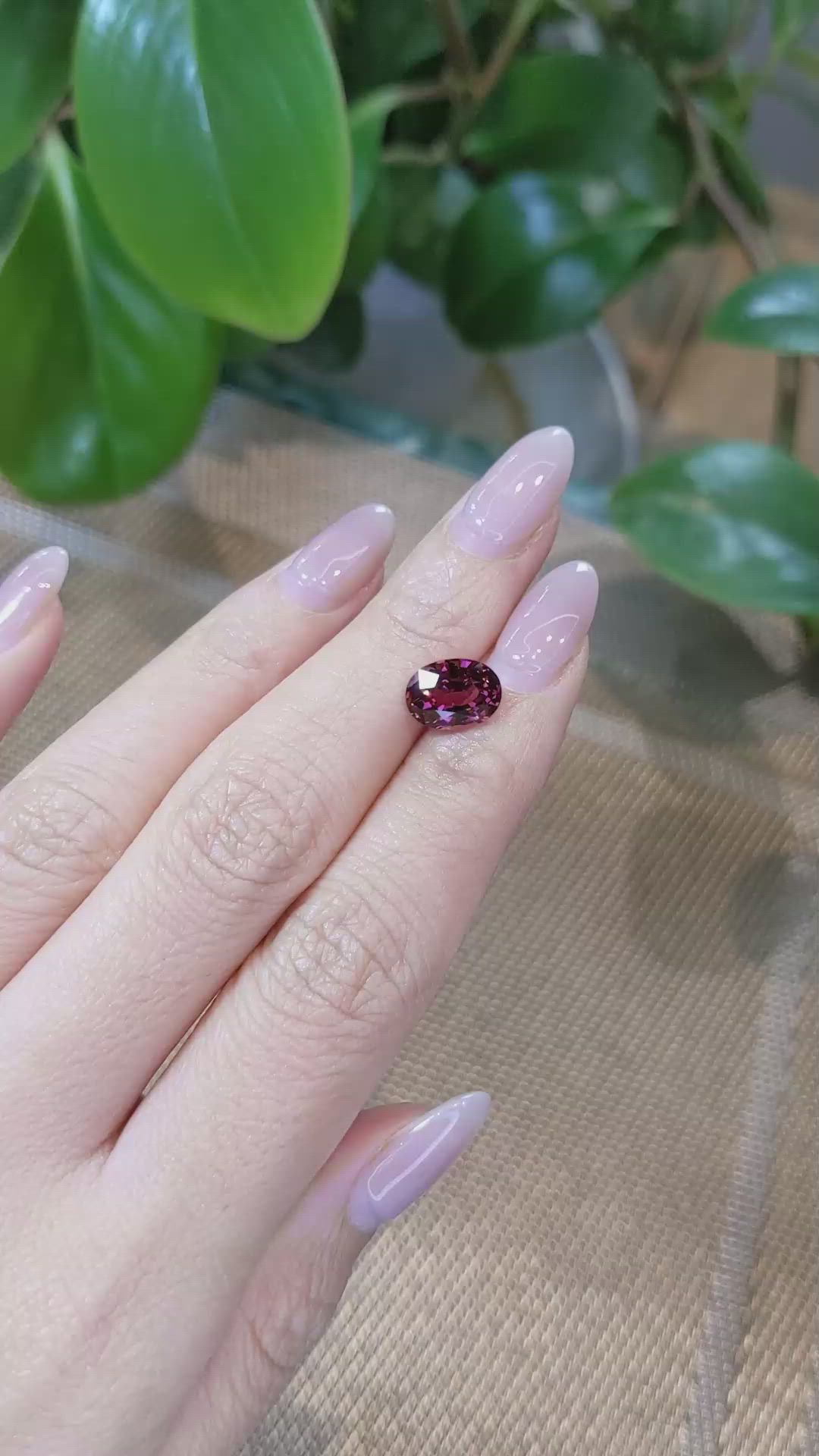 3.33 Ct. Rhodolite Garnet from Tanzania Size Video