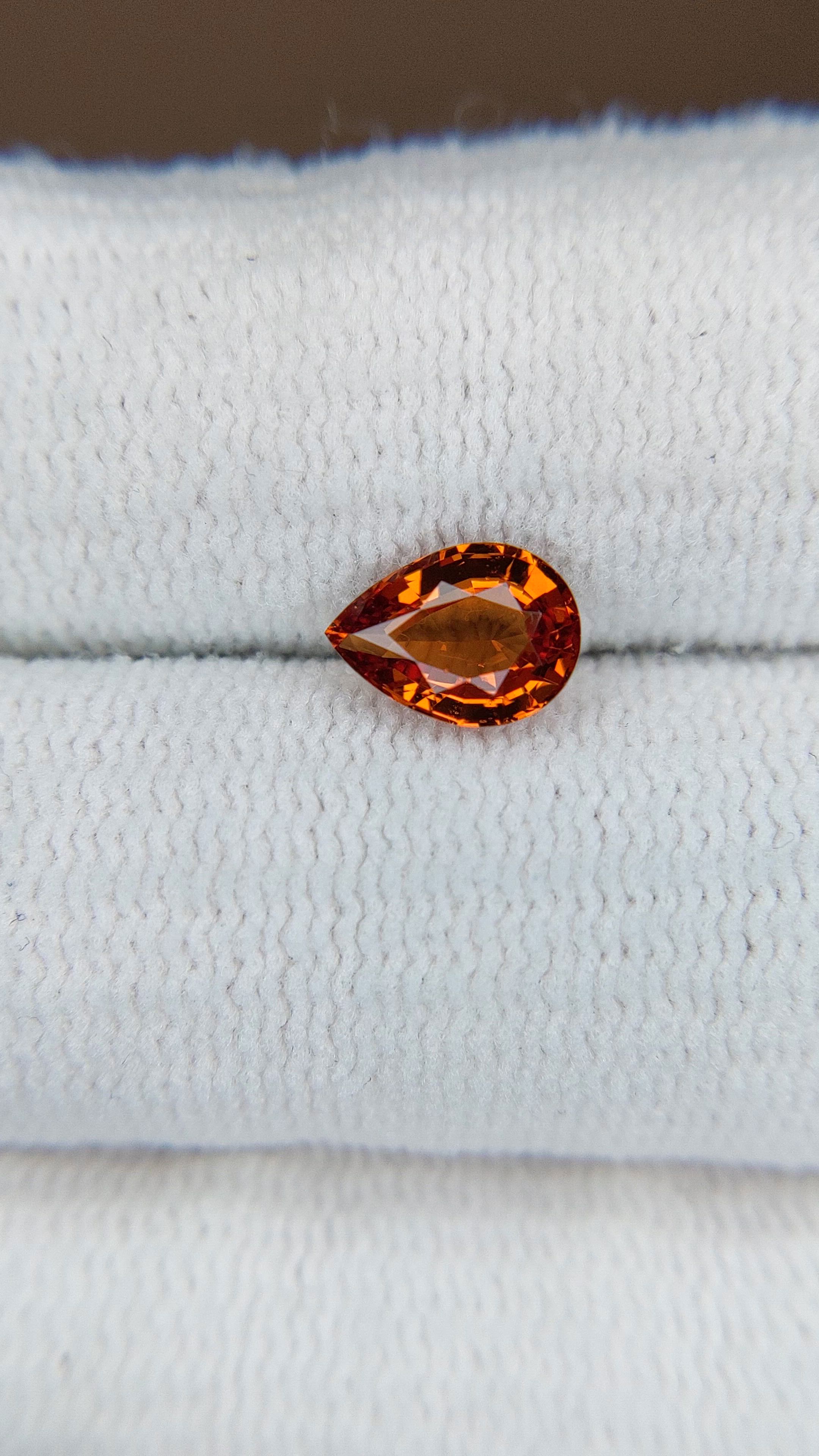 0.82 Ct. Hessonite Garnet from Ceylon (Sri Lanka) Size Video
