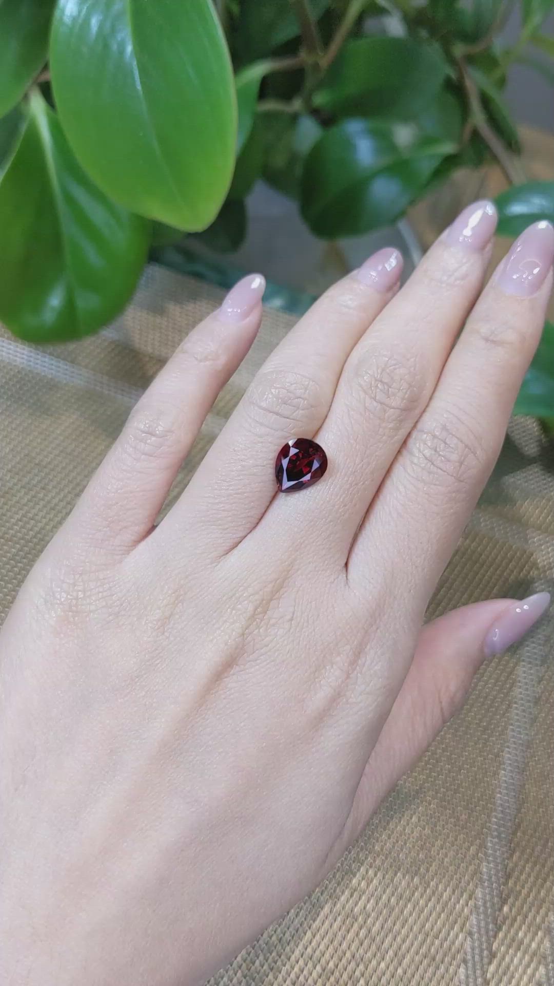 4.00 Ct. Rhodolite Garnet from Tanzania Size Video