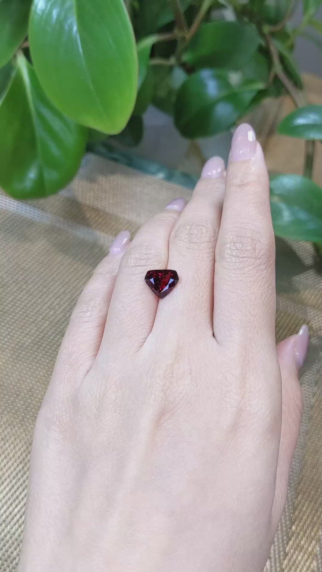 3.41 Ct. Rhodolite Garnet from Tanzania Size Video