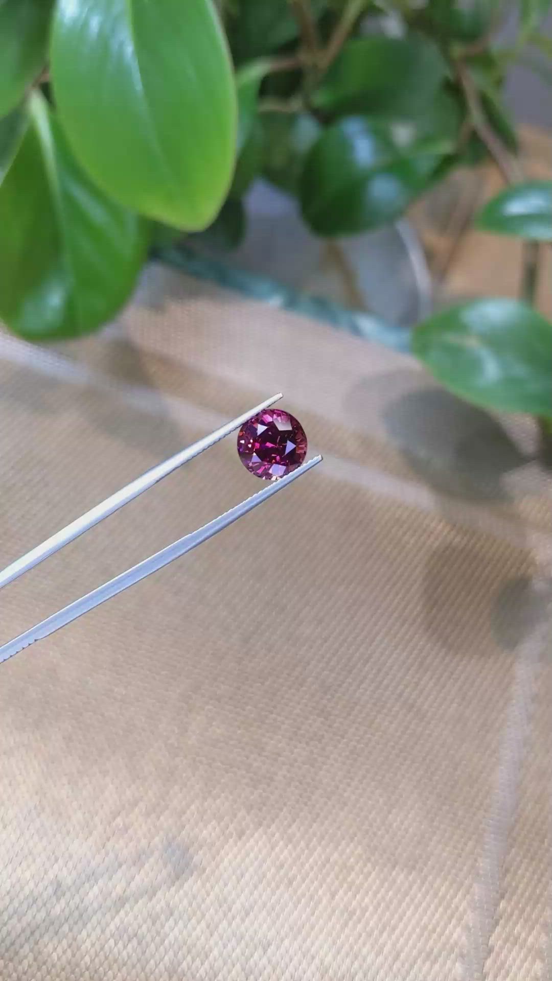4.07 Ct. Rhodolite Garnet from Tanzania Size Video