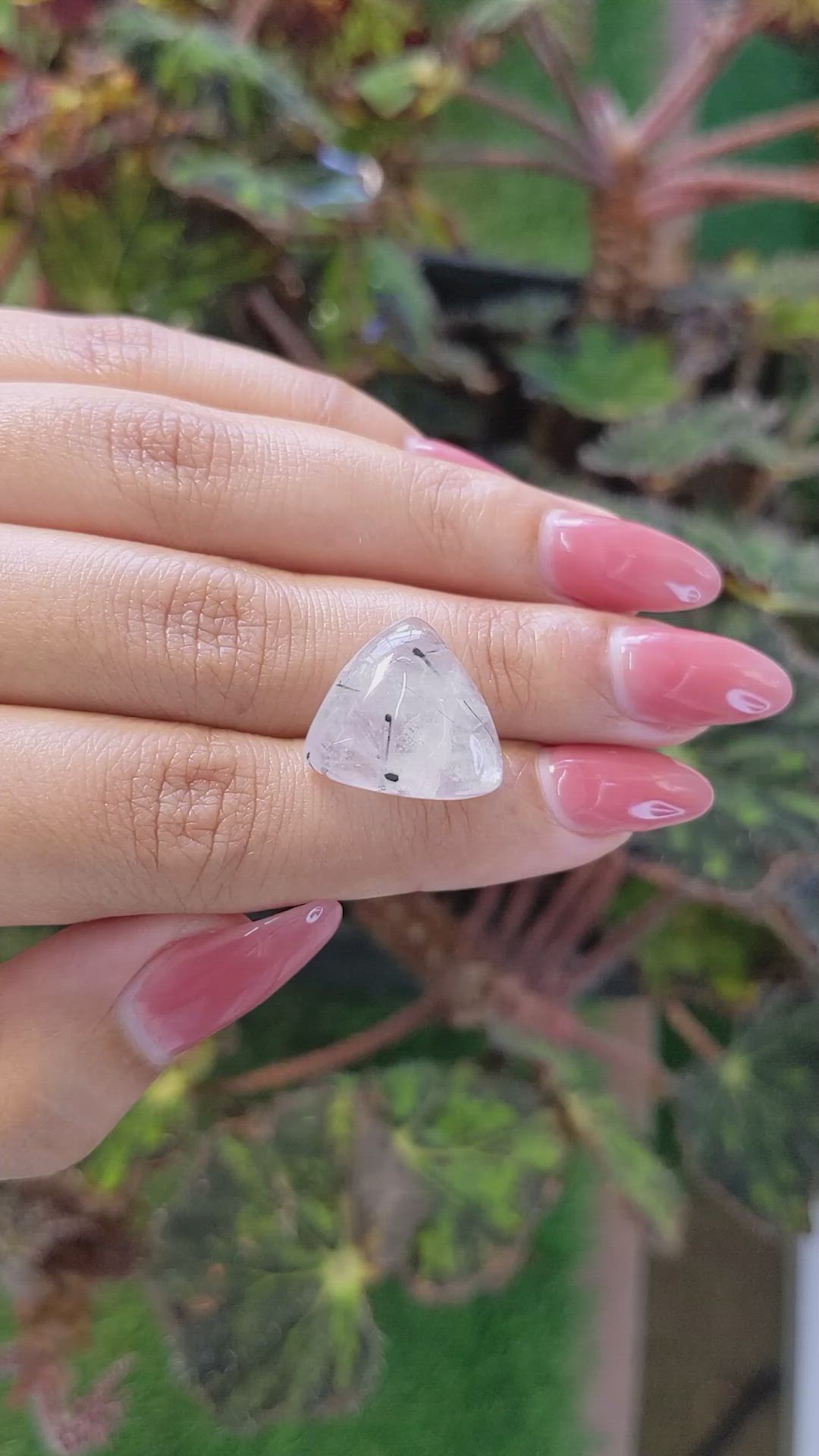 14.22 Ct. Cabochon Rutilated Quartz from Brazil Size Video