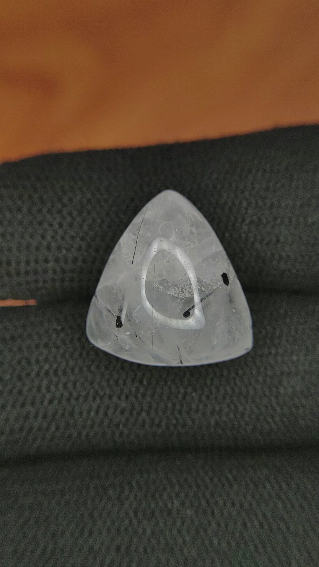 14.22 Ct. Cabochon Rutilated Quartz from Brazil Size Video