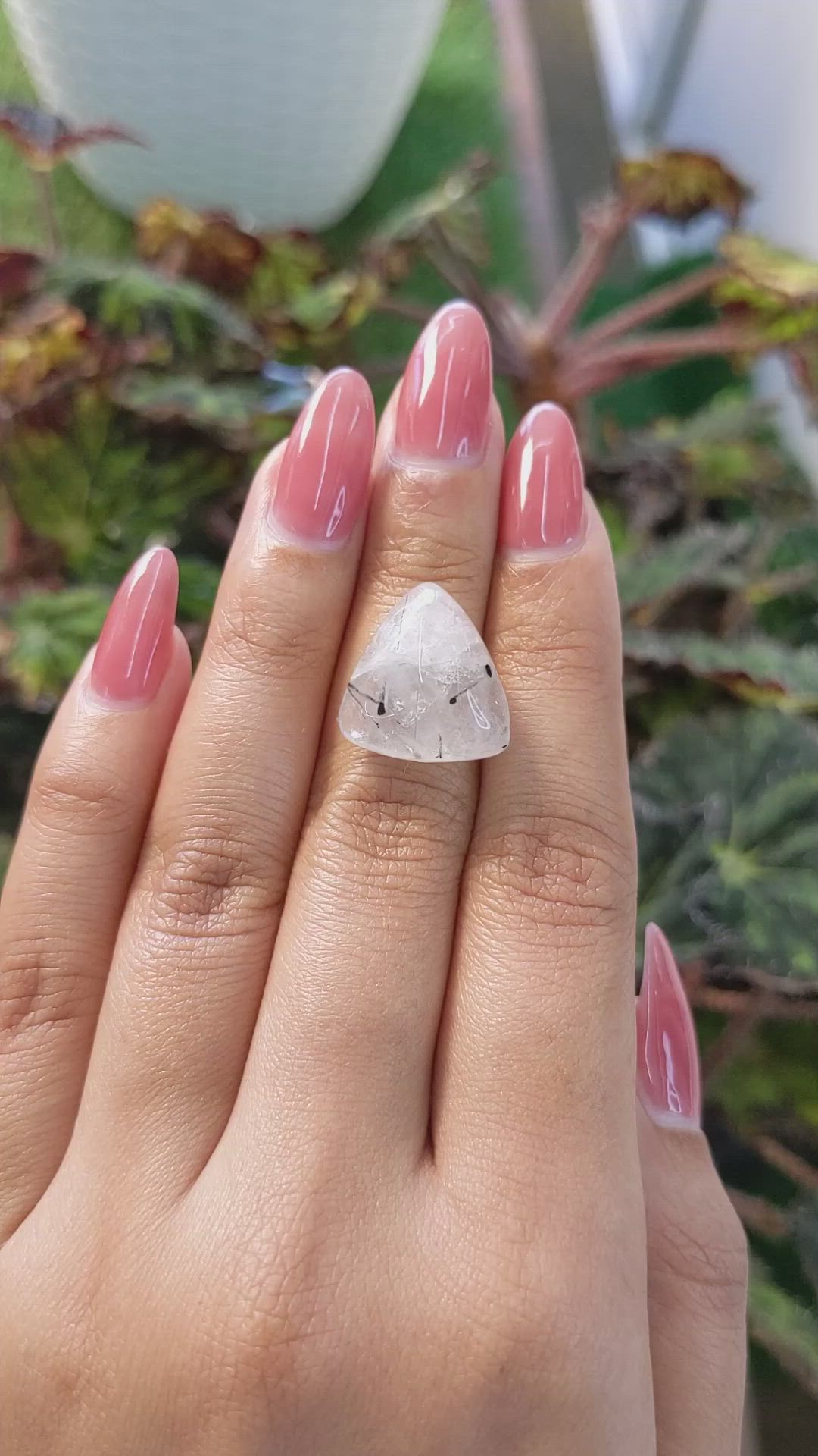 14.22 Ct. Cabochon Rutilated Quartz from Brazil Size Video