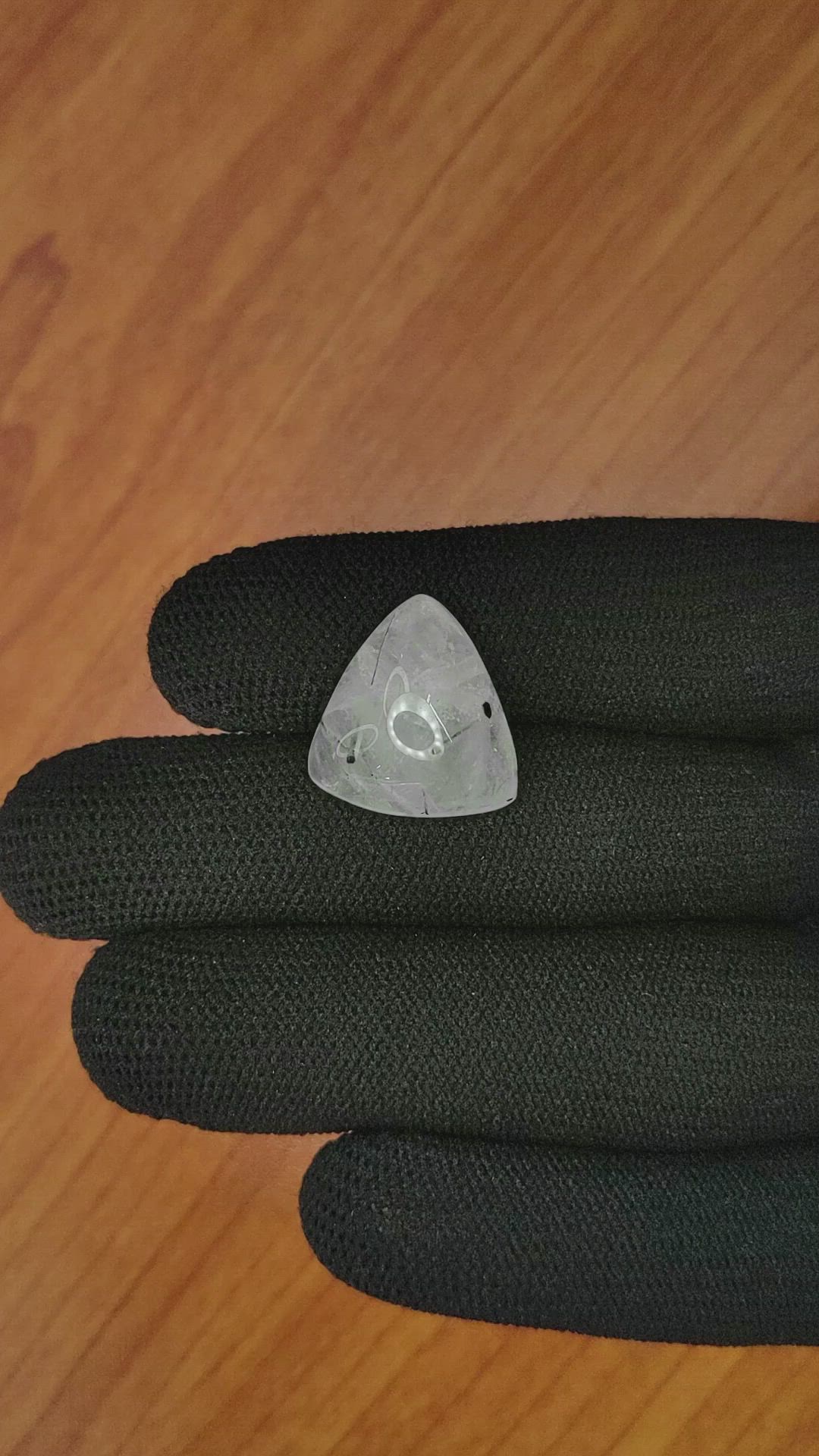 14.22 Ct. Cabochon Rutilated Quartz from Brazil Size Video