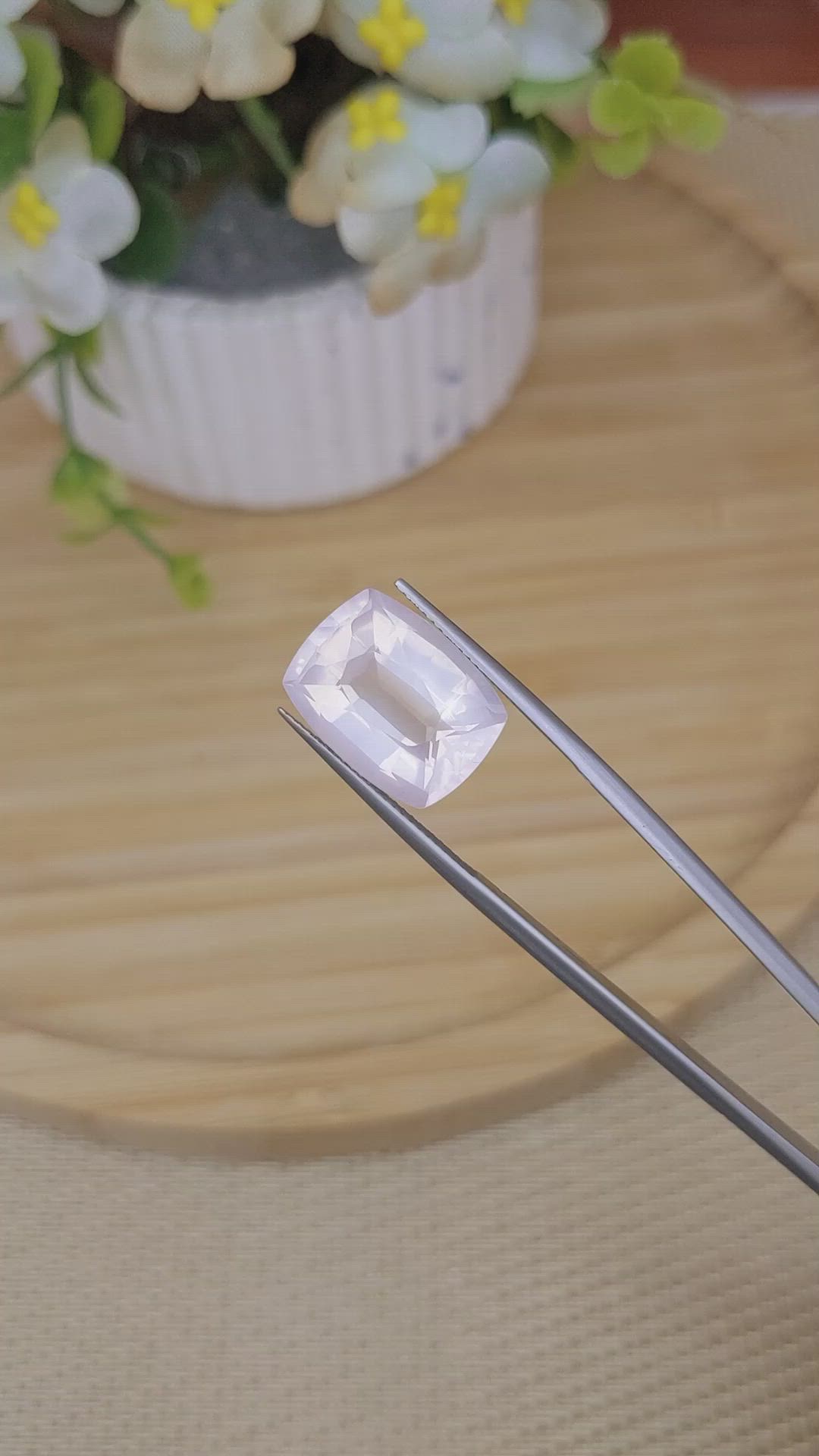 10.85 Ct. Rose Quartz from Brazil Size Video