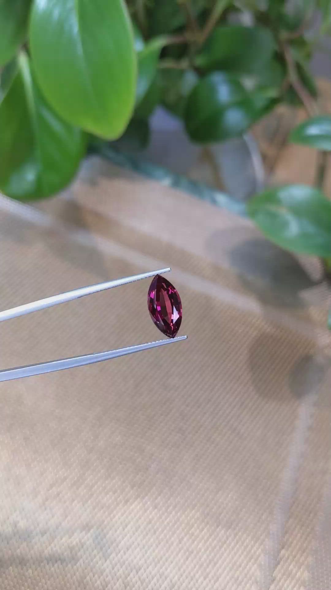4.00 Ct. Rhodolite Garnet from Tanzania Size Video
