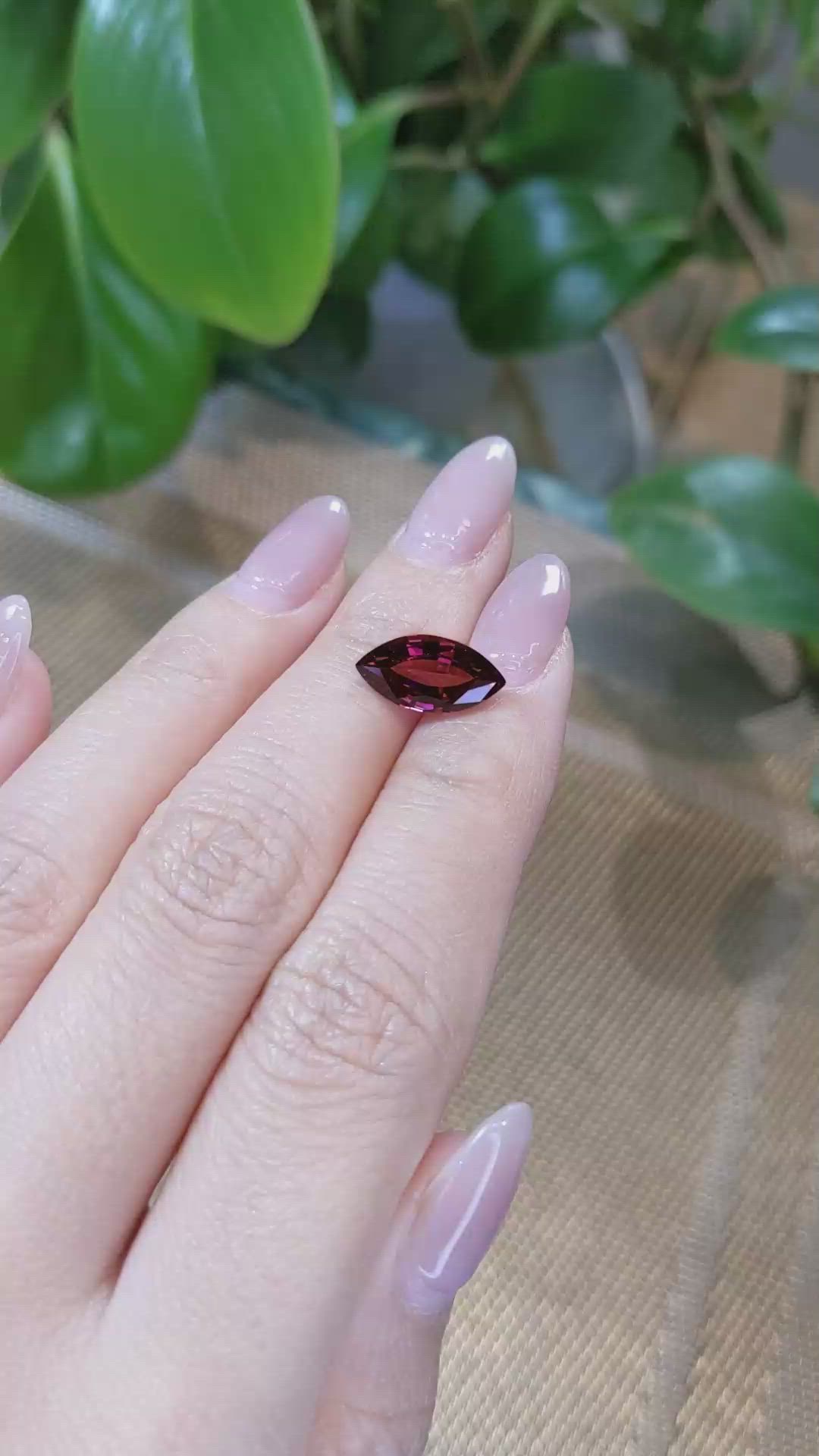 4.00 Ct. Rhodolite Garnet from Tanzania Size Video