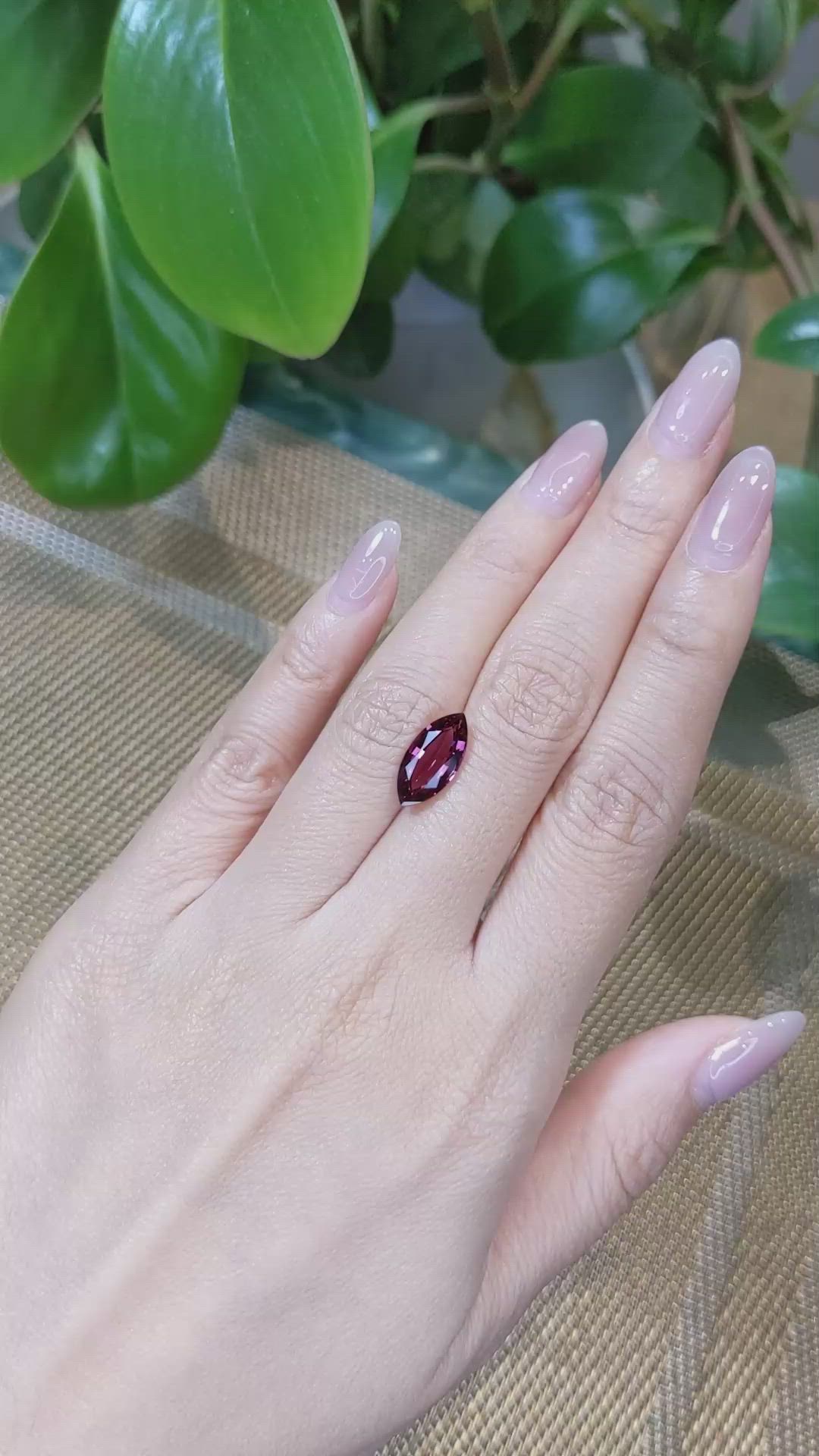 3.54 Ct. Rhodolite Garnet from Tanzania Size Video