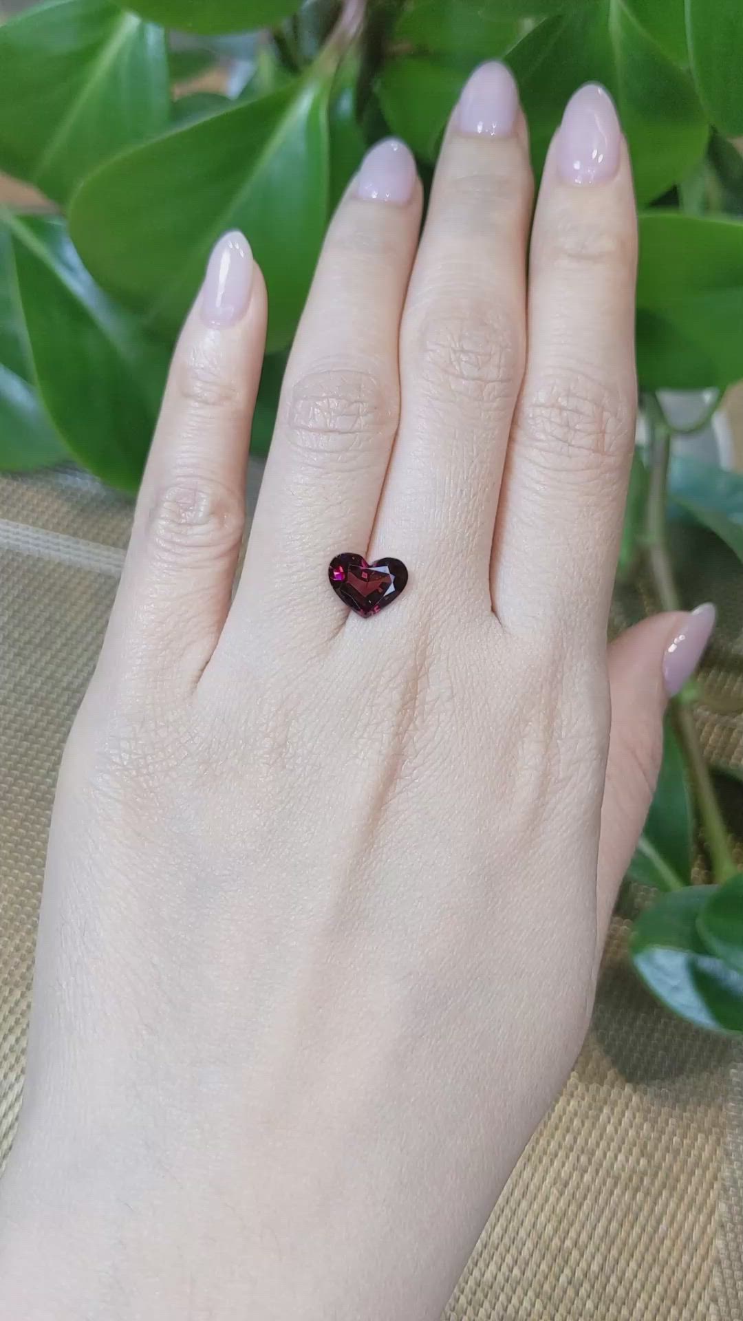 2.61 Ct. Rhodolite Garnet from Tanzania Size Video