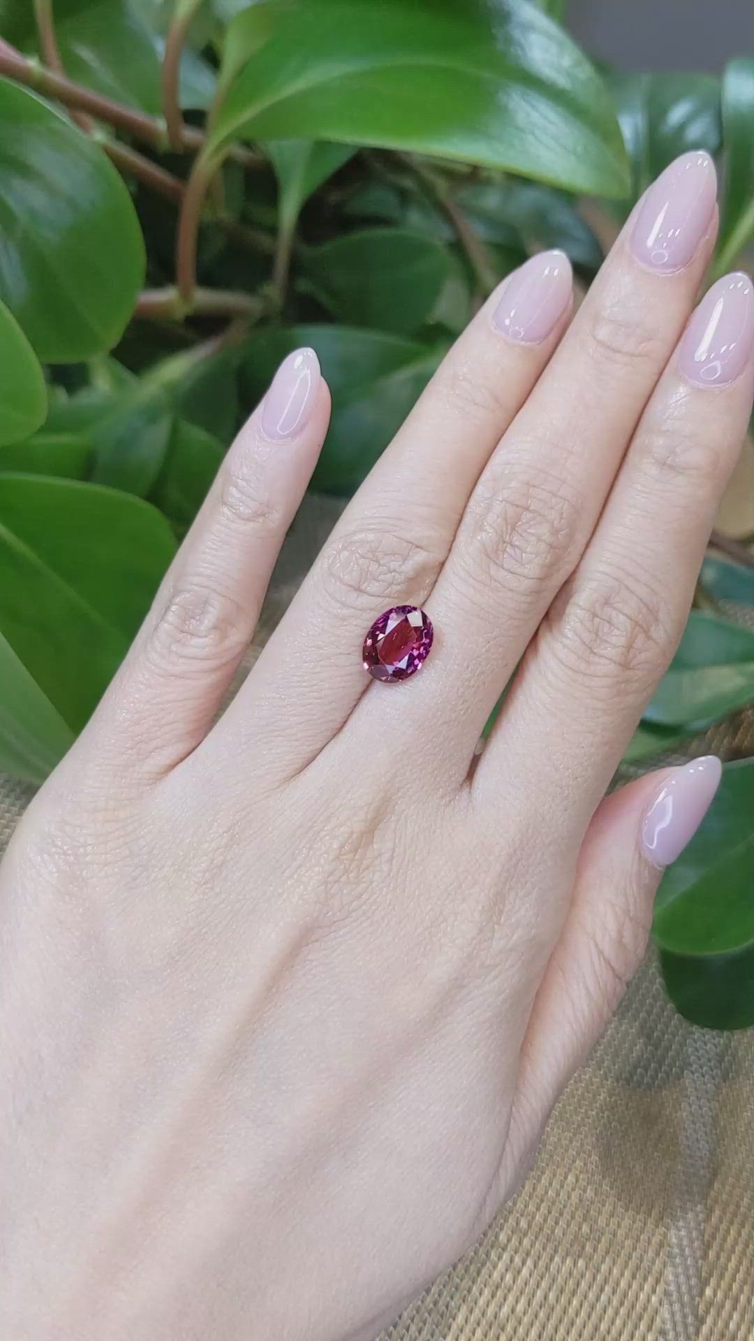 3.42 Ct. Rhodolite Garnet from Tanzania Size Video