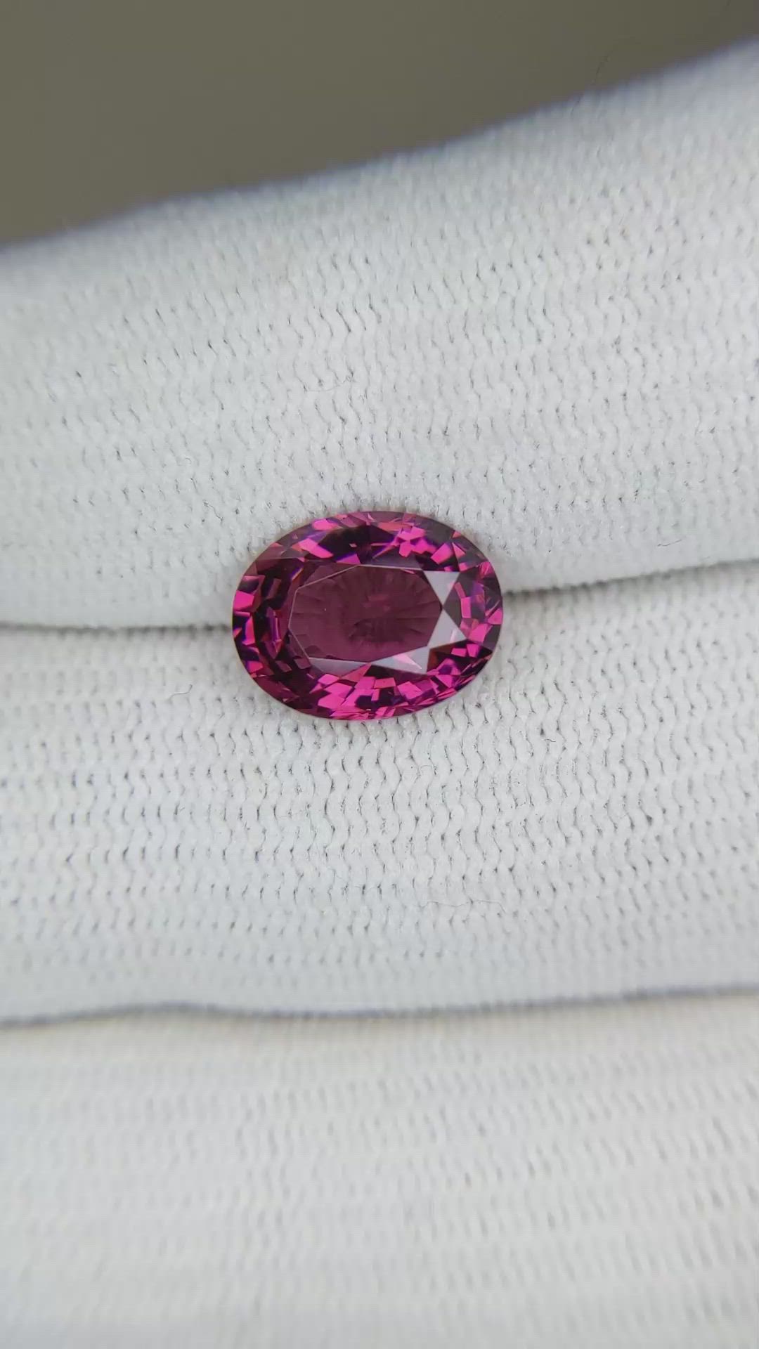 3.42 Ct. Rhodolite Garnet from Tanzania Size Video