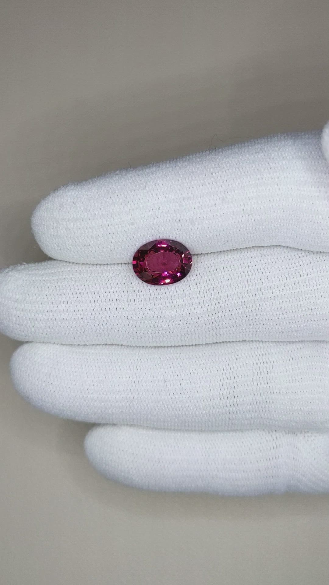 3.42 Ct. Rhodolite Garnet from Tanzania Size Video