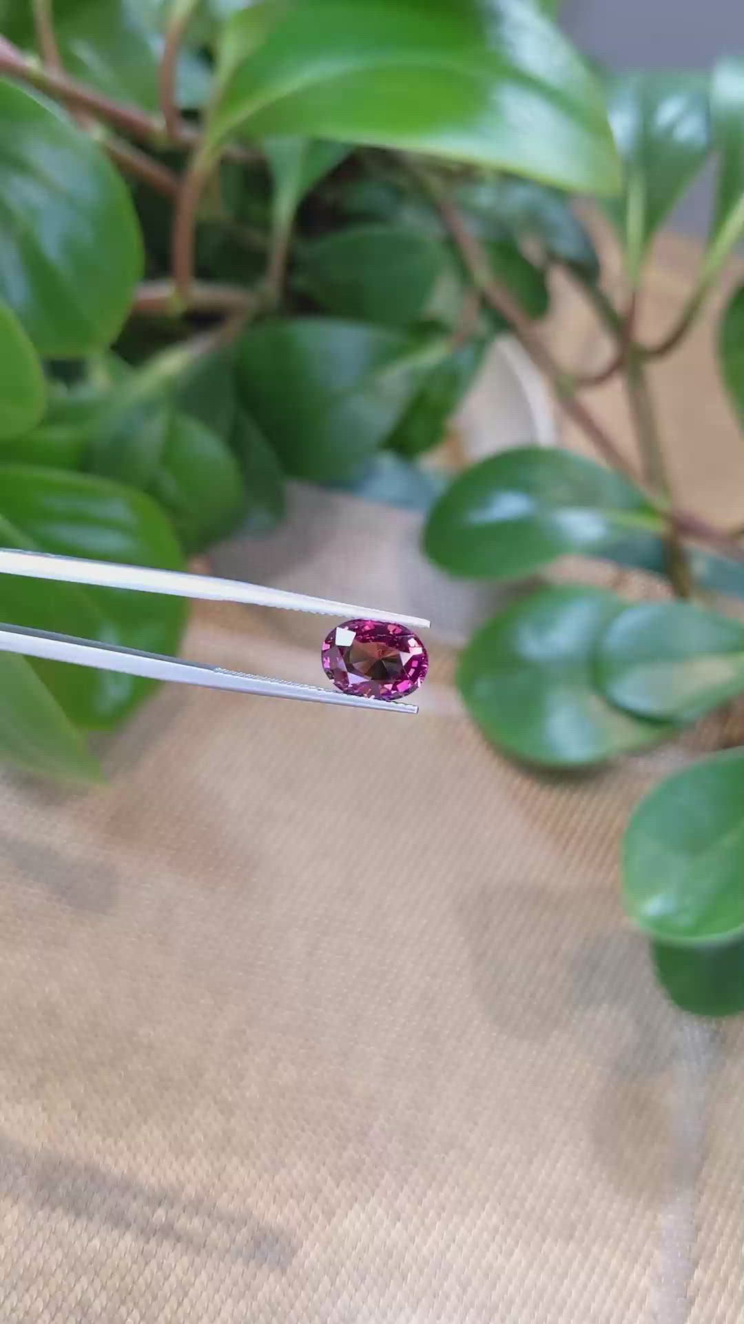 3.42 Ct. Rhodolite Garnet from Tanzania Size Video
