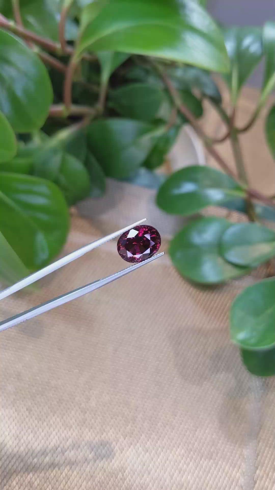 8.50 Ct. Rhodolite Garnet from Tanzania Size Video