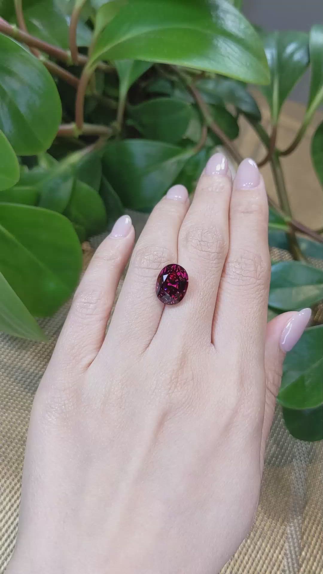 8.50 Ct. Rhodolite Garnet from Tanzania Size Video
