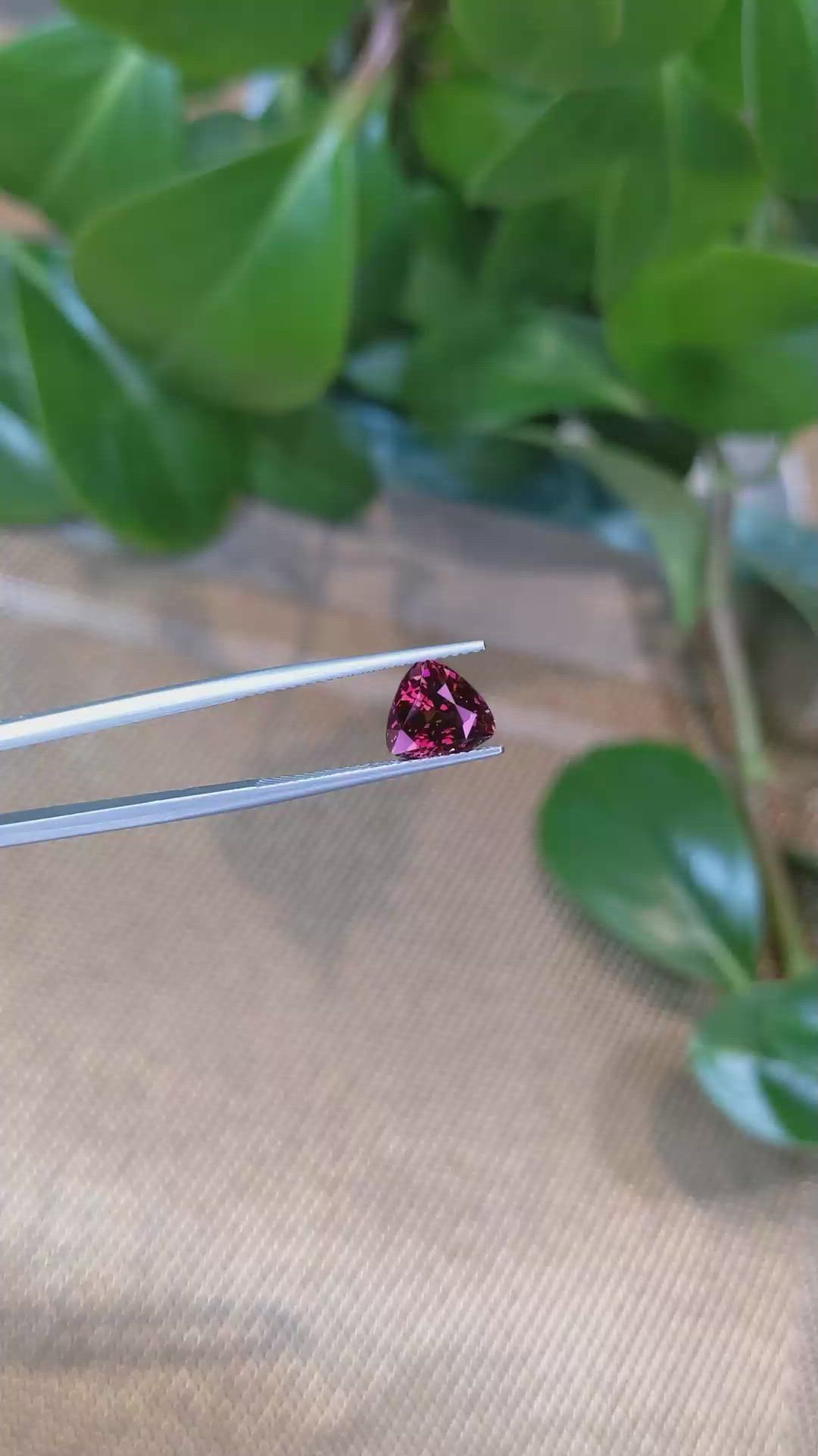 2.97 Ct. Rhodolite Garnet from Tanzania Size Video