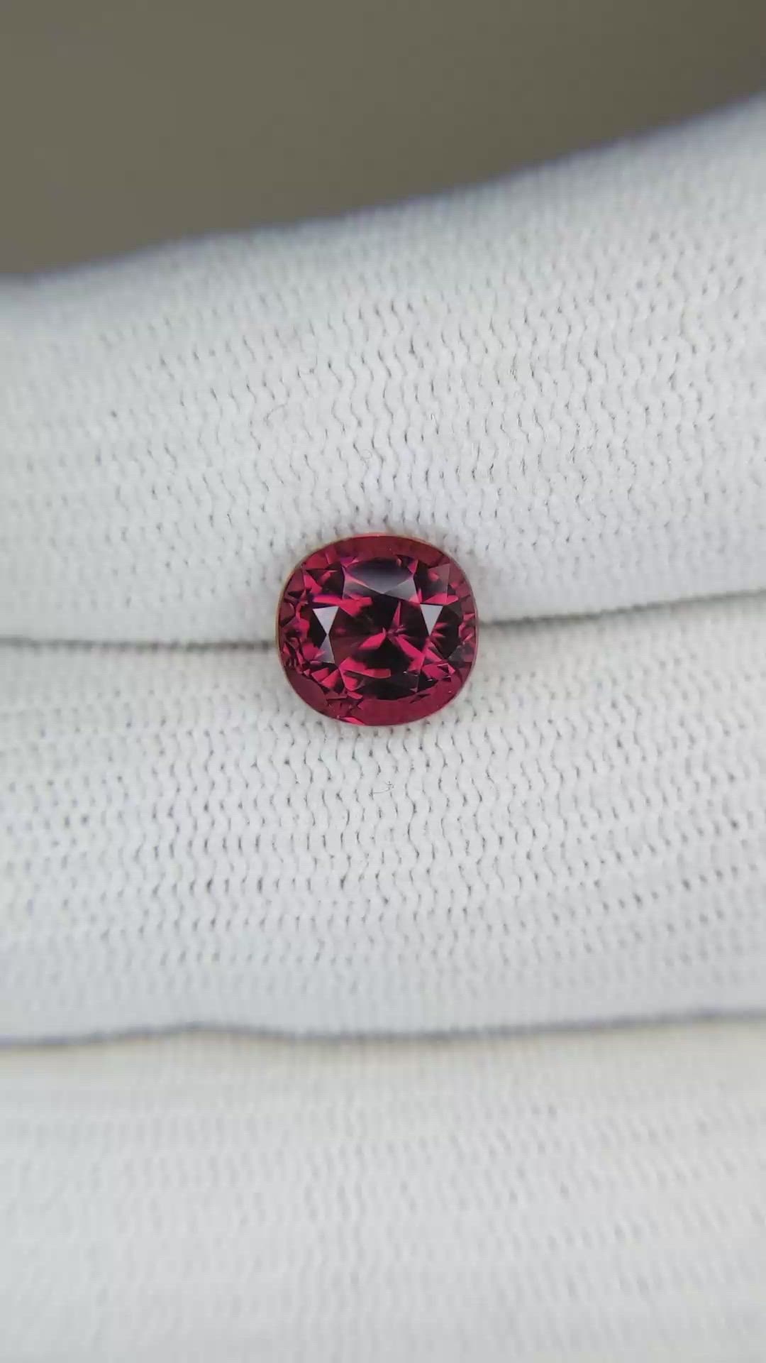 2.90 Ct. Rhodolite Garnet from Tanzania Size Video