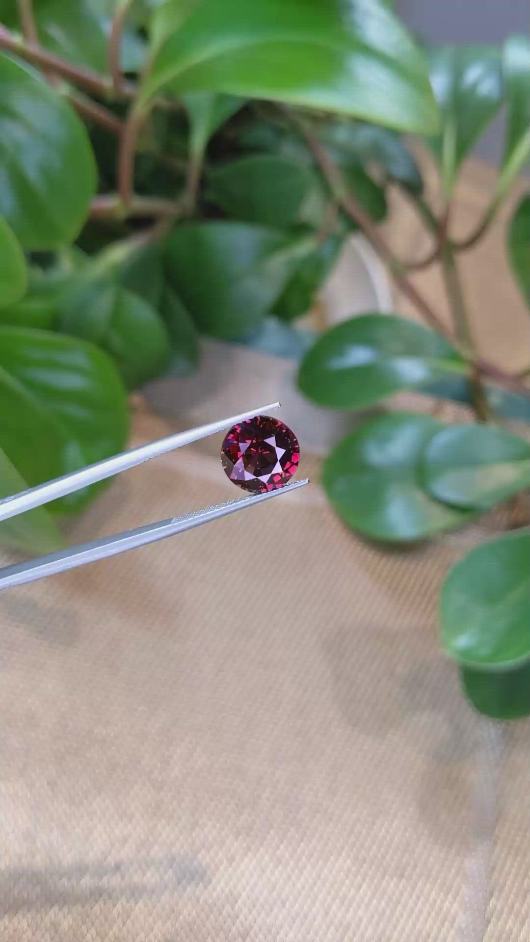 5.55 Ct. Rhodolite Garnet from Tanzania Size Video